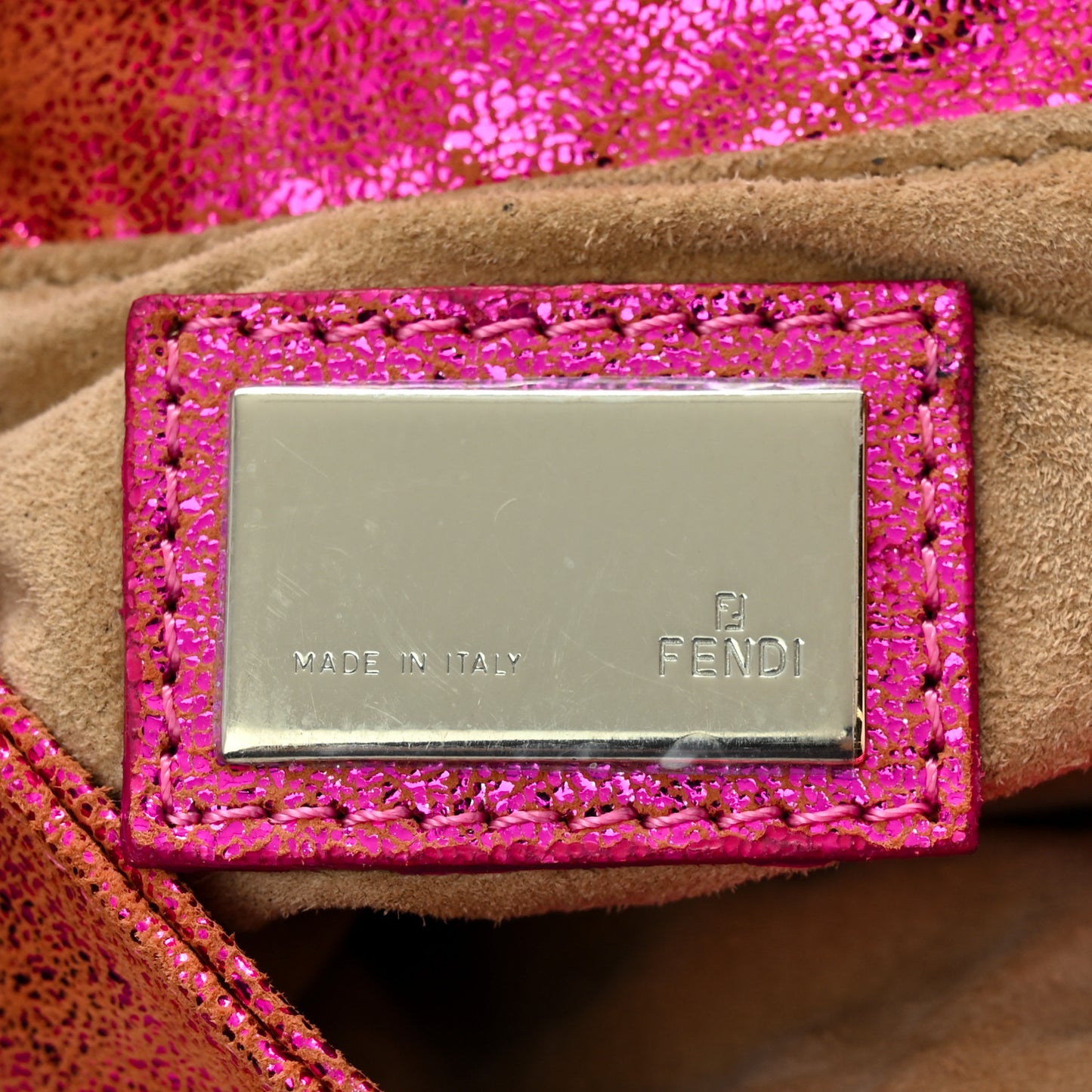 Metallic Nappa Mini Chef Shoulder Bag Pink