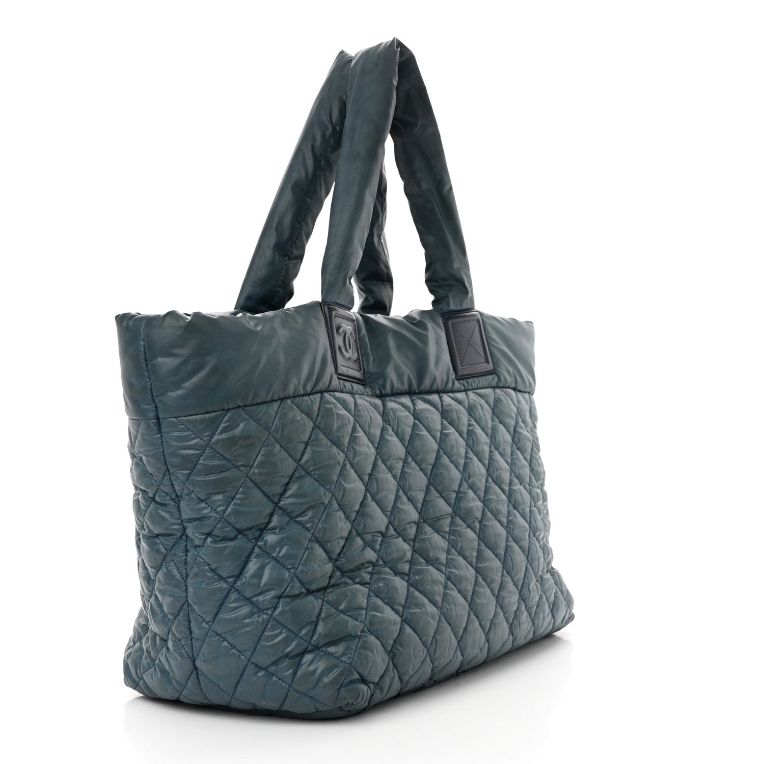 Chanel Nylon Quilted Large Coco Cocoon Tote Blue 3 of 13