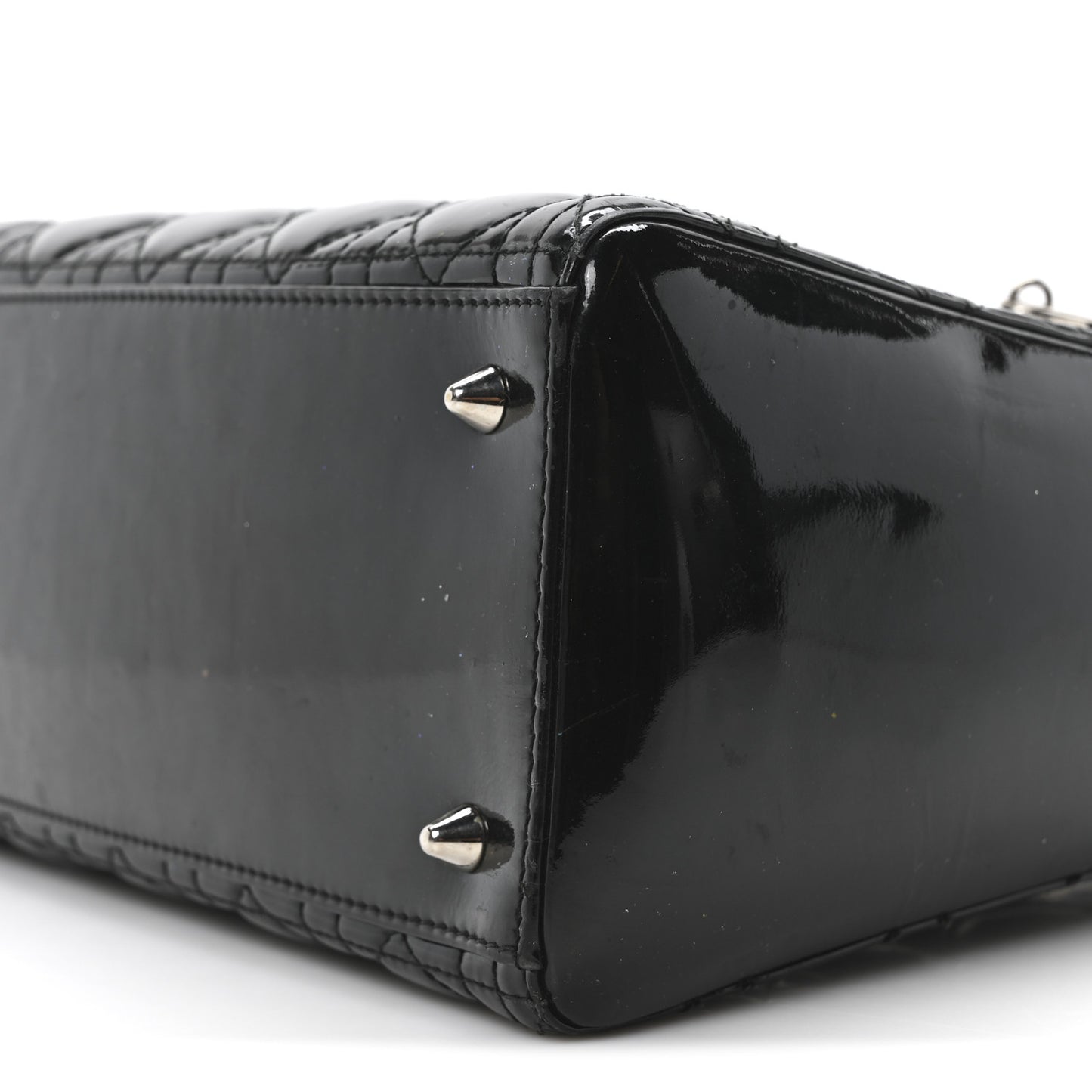 Patent Cannage Medium Lady Dior Black