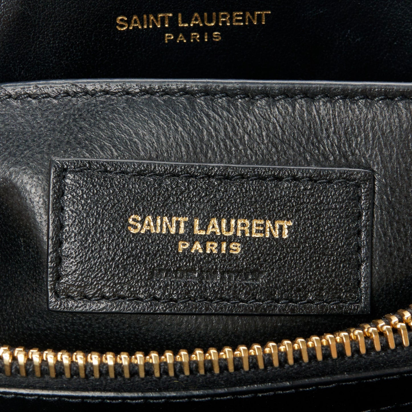 Calfskin Y Quilted Monogram Small Loulou Chain Satchel Black