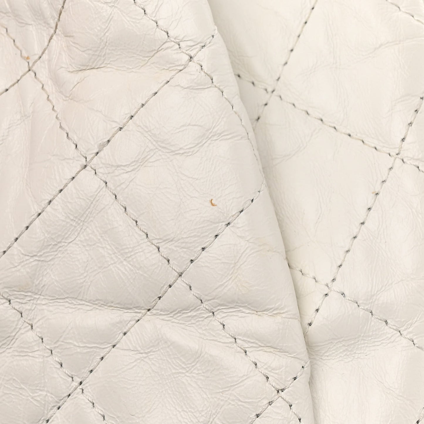 Aged Calfskin Quilted Gabrielle Backpack Black White