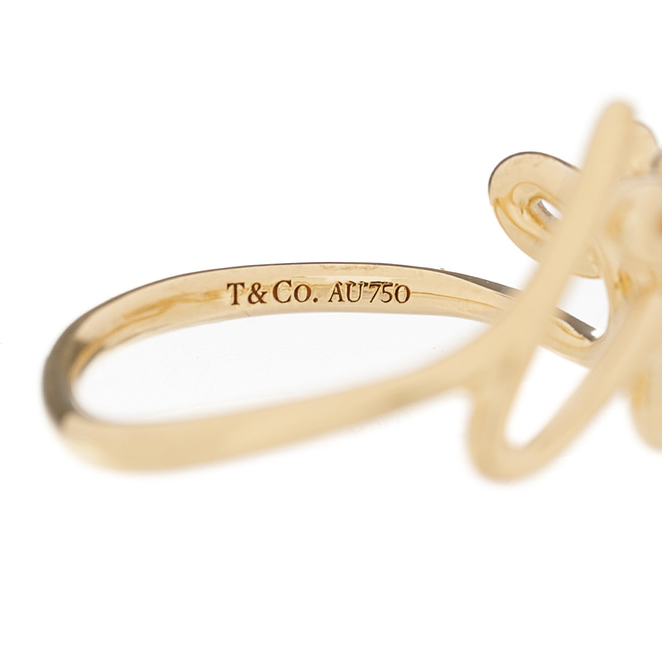 18K Yellow Gold Paloma's Graffiti Love Ring 49 5