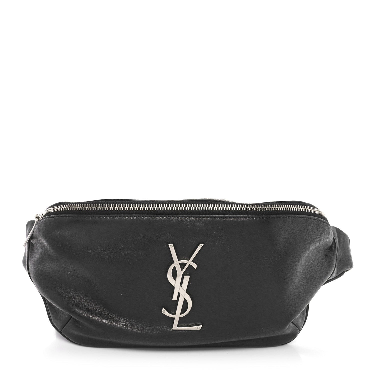 Saint Laurent Lambskin Monogram Belt Bag Black 1 of 10