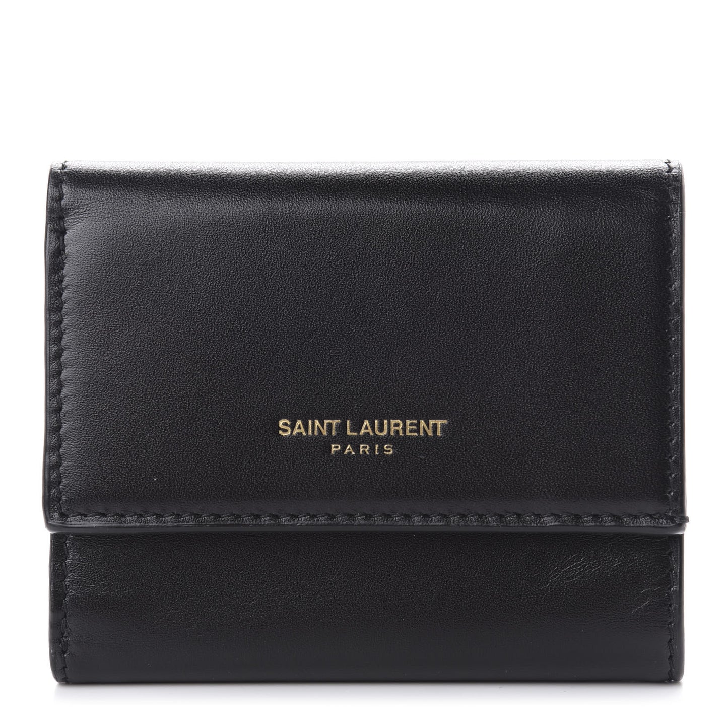 Calfskin Trifold Wallet Black