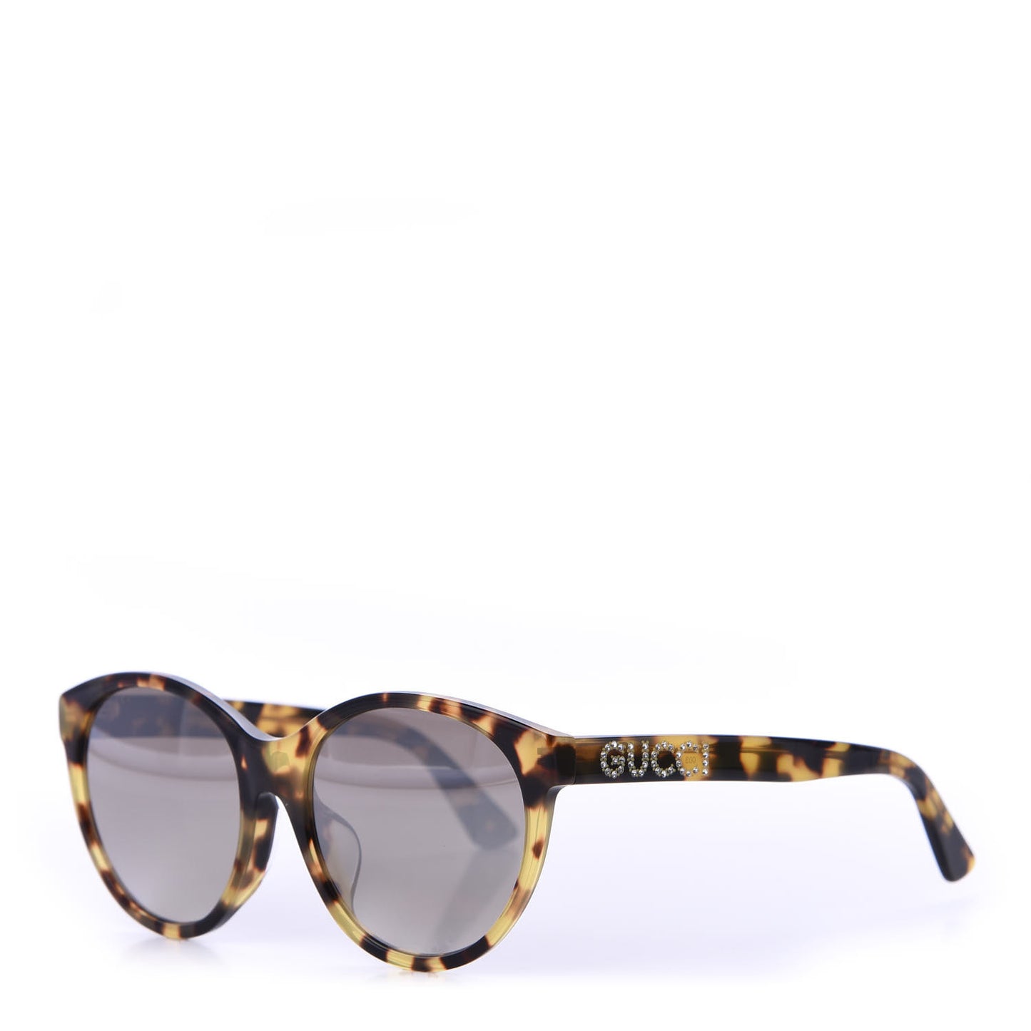 Round Frame Crystal Sunglasses GG 0419S Tortoiseshell