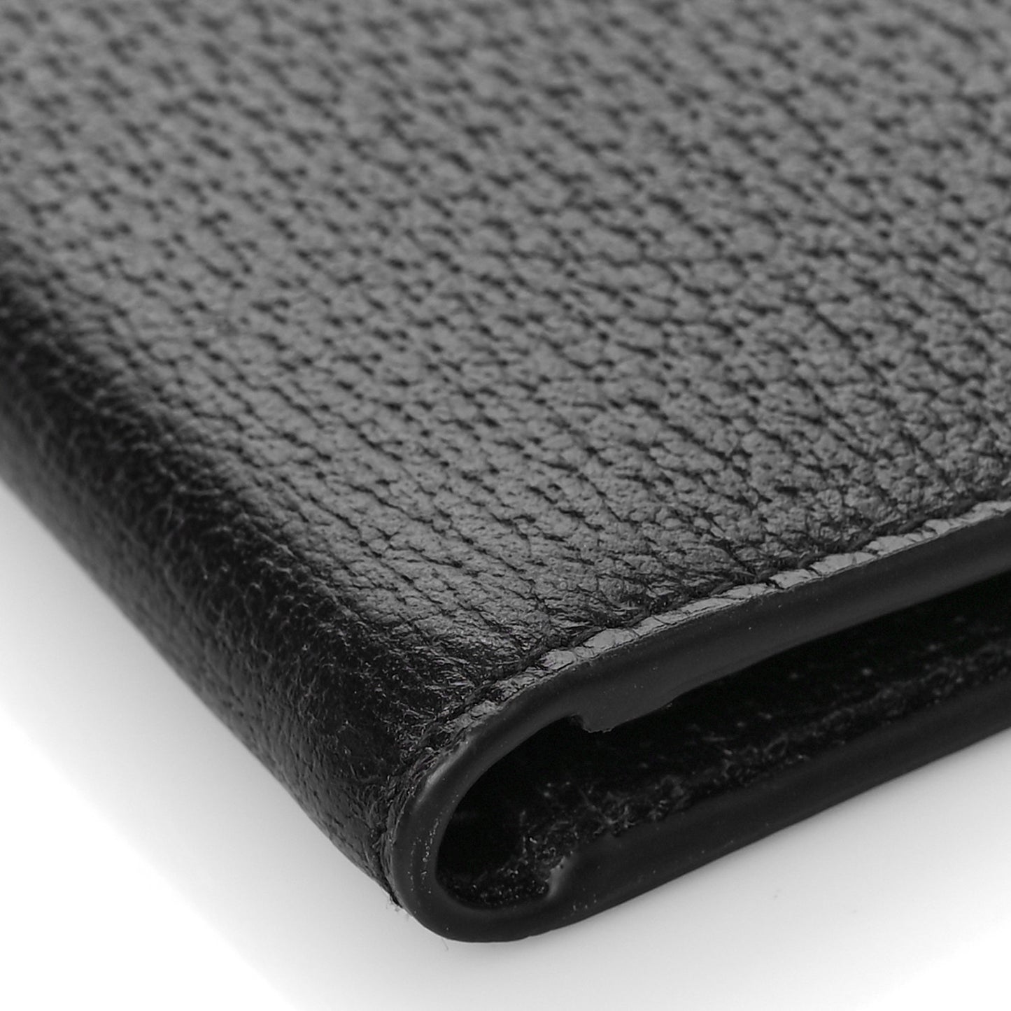 Calfskin Boar Effect GG Marmont Bi-Fold Wallet Black