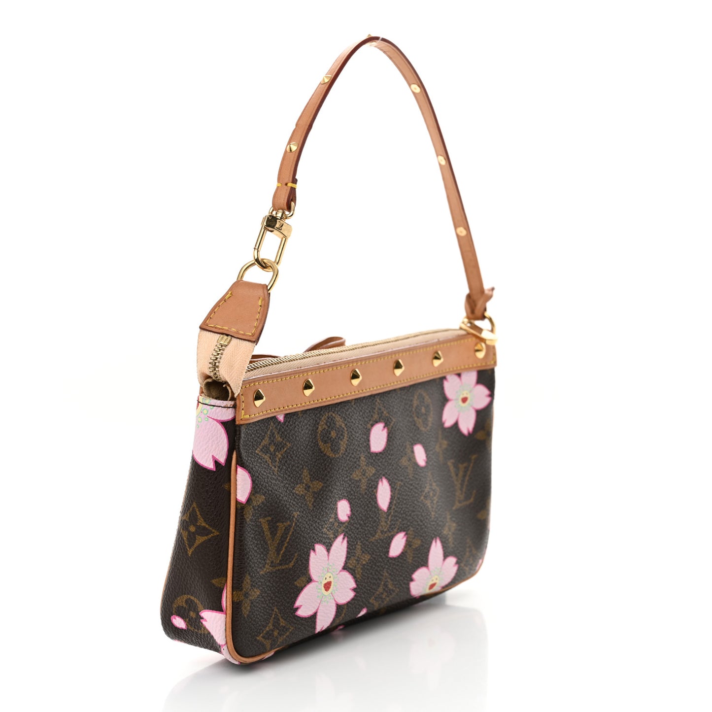 Monogram Cherry Blossom Pochette Accessories Brown