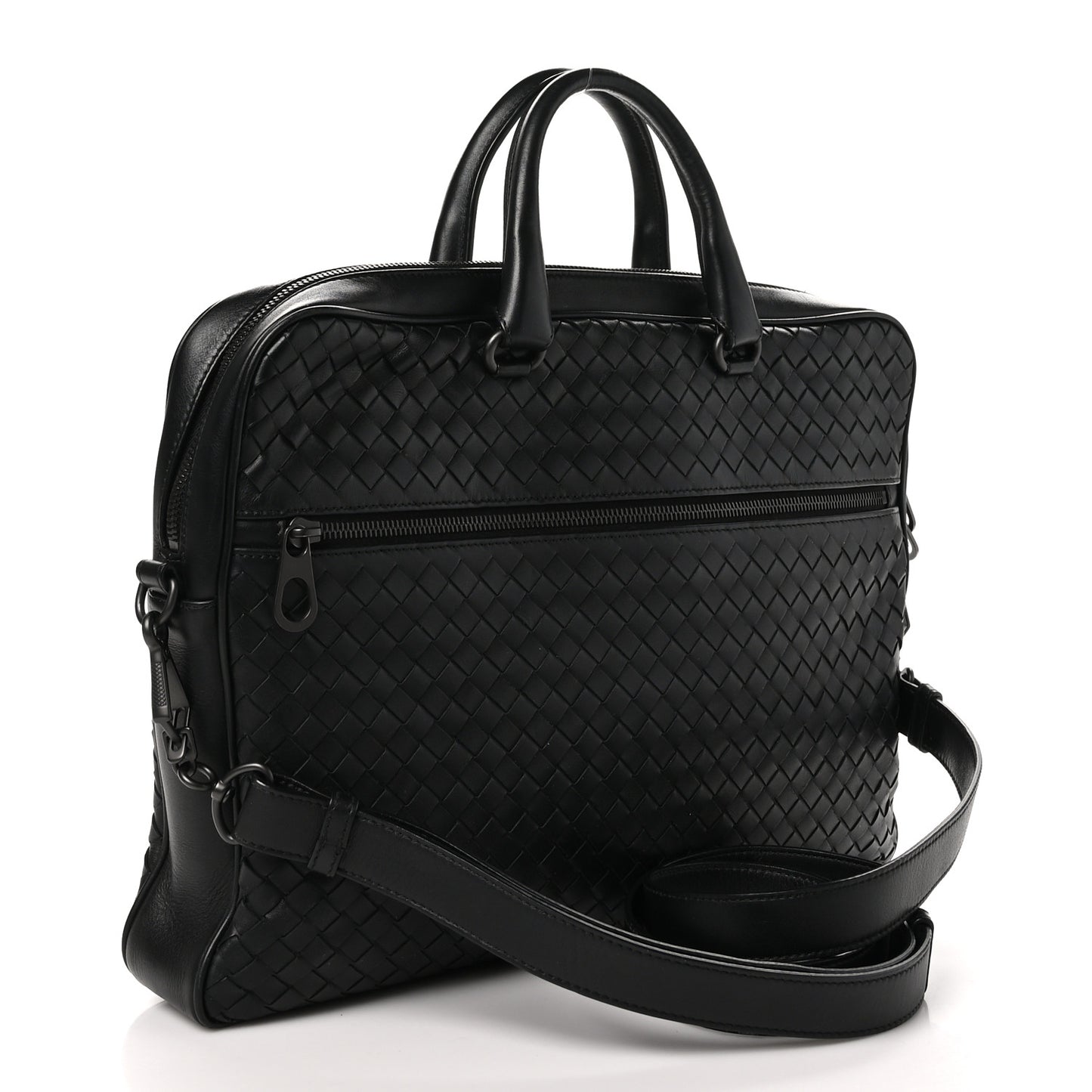 Nappa Intrecciato Briefcase Black