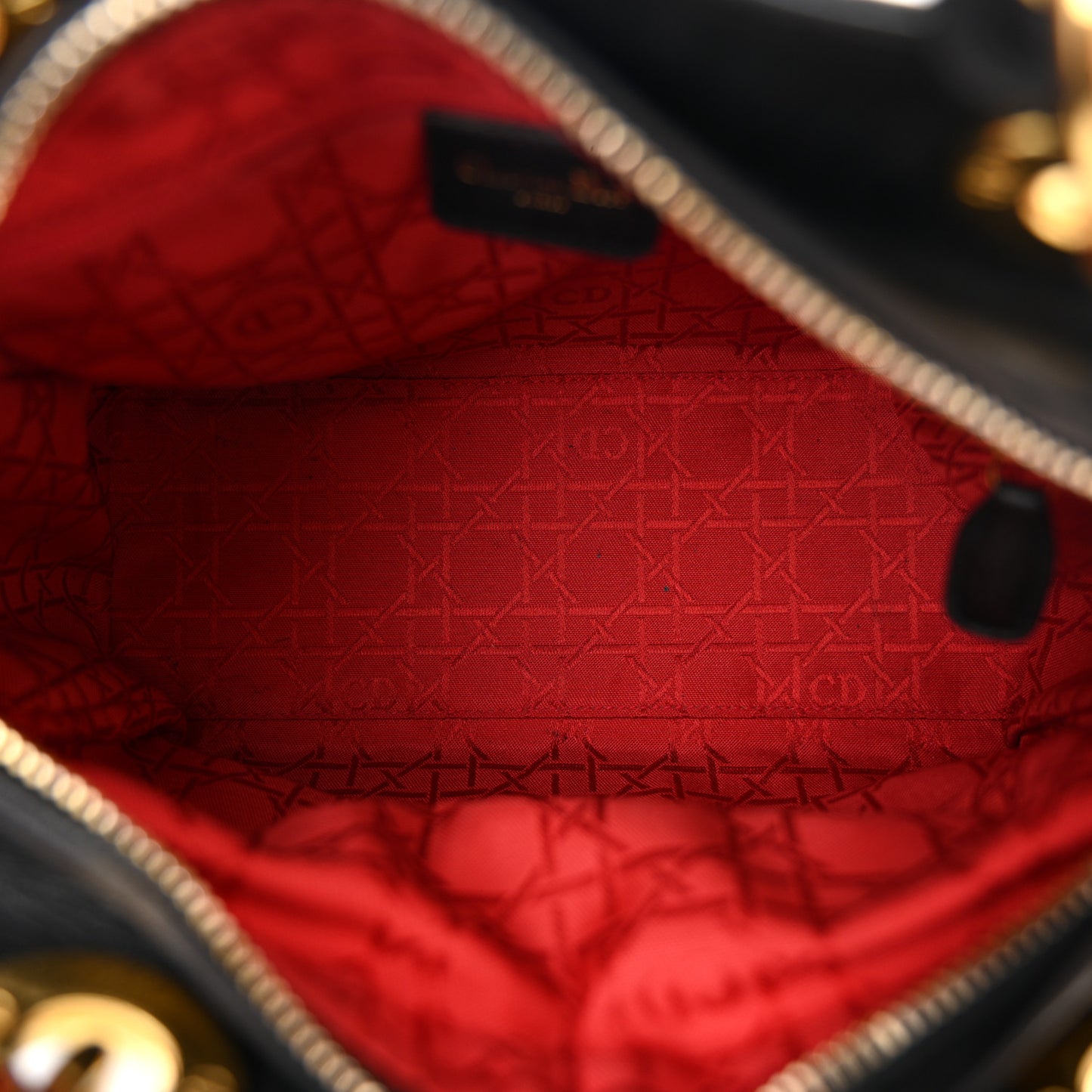 Lambskin Cannage Medium Lady Dior Black