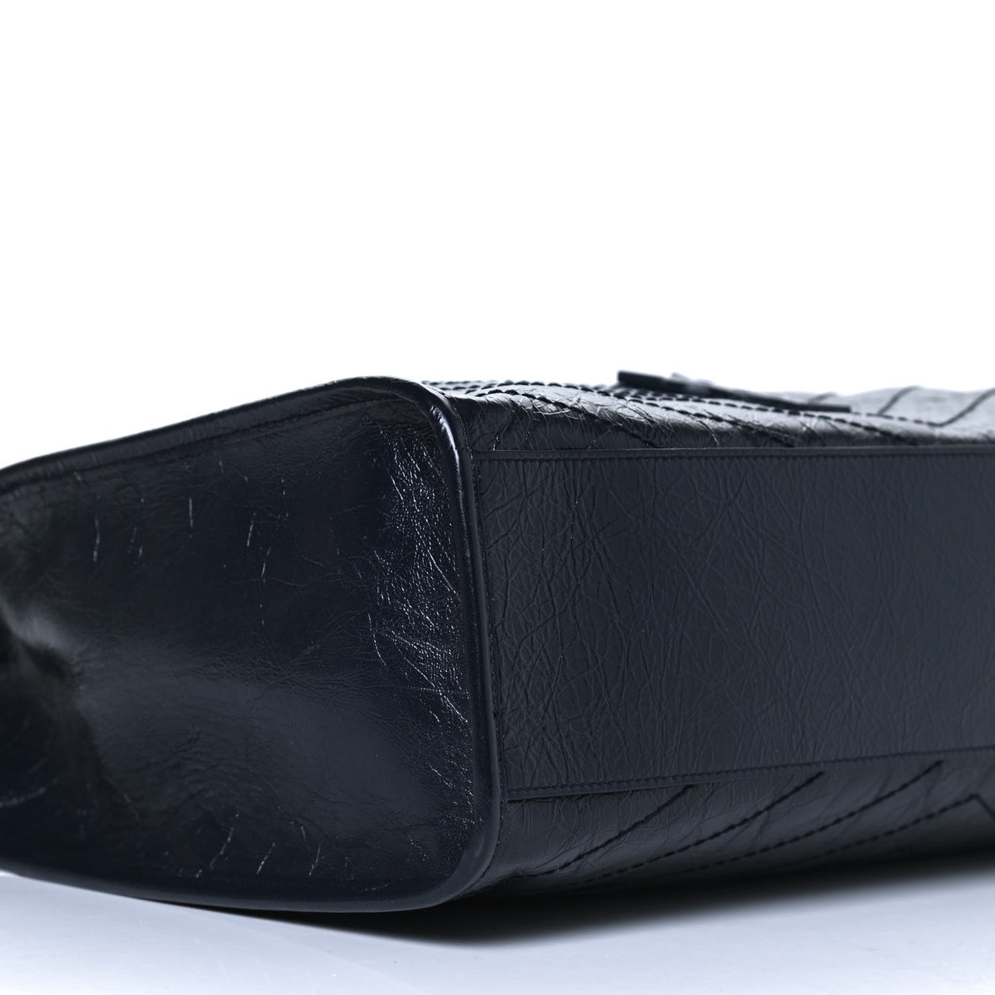Crinkled Calfskin Matelasse Monogram Niki Shoulder Bag Deep Marine