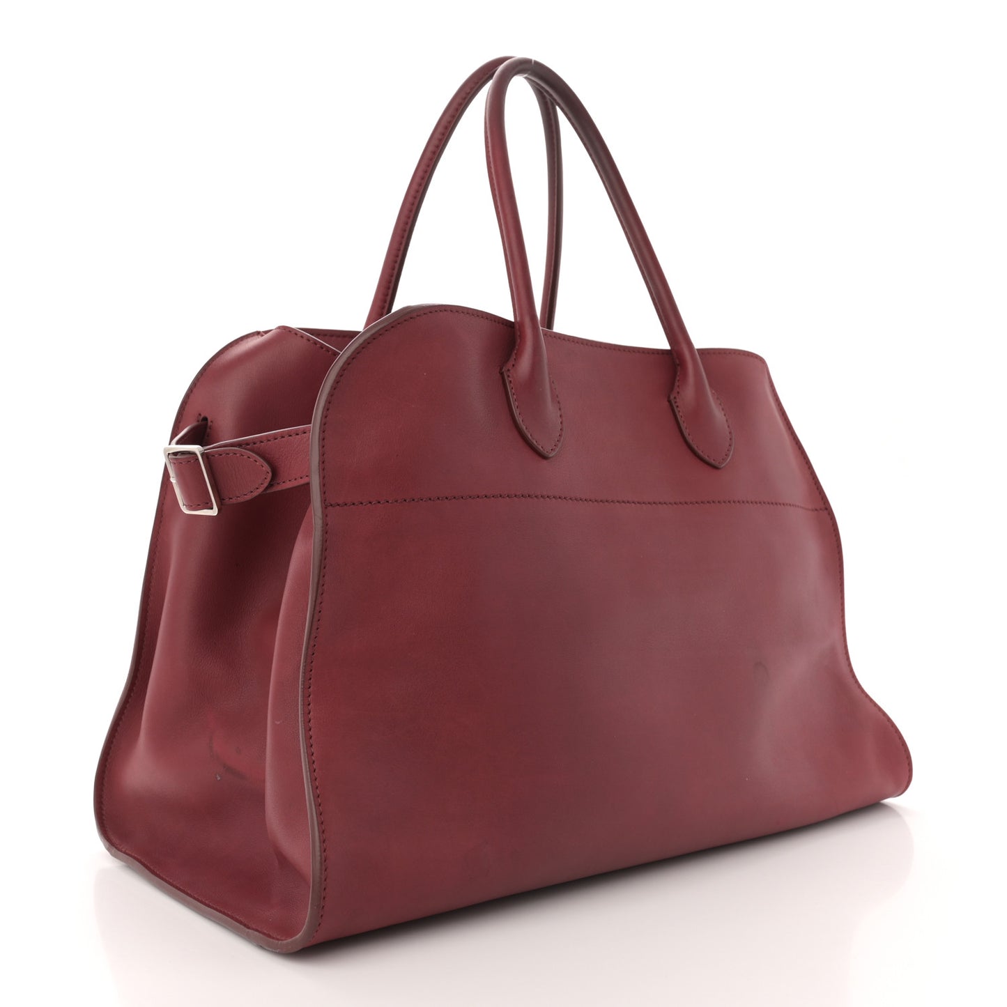 Polished Saddle Calfskin Soft Margaux 15 Amaranto