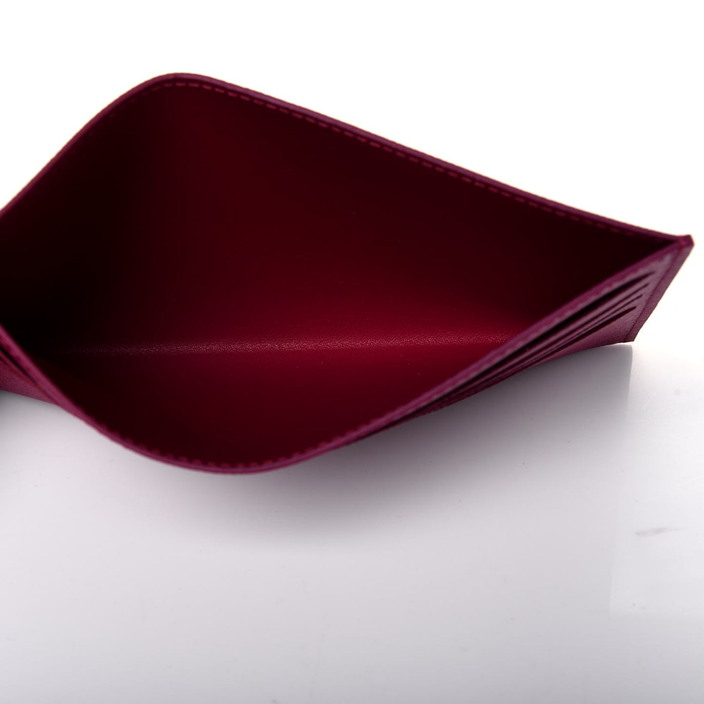 Calfskin Felicie Card Holder Insert Fuchsia