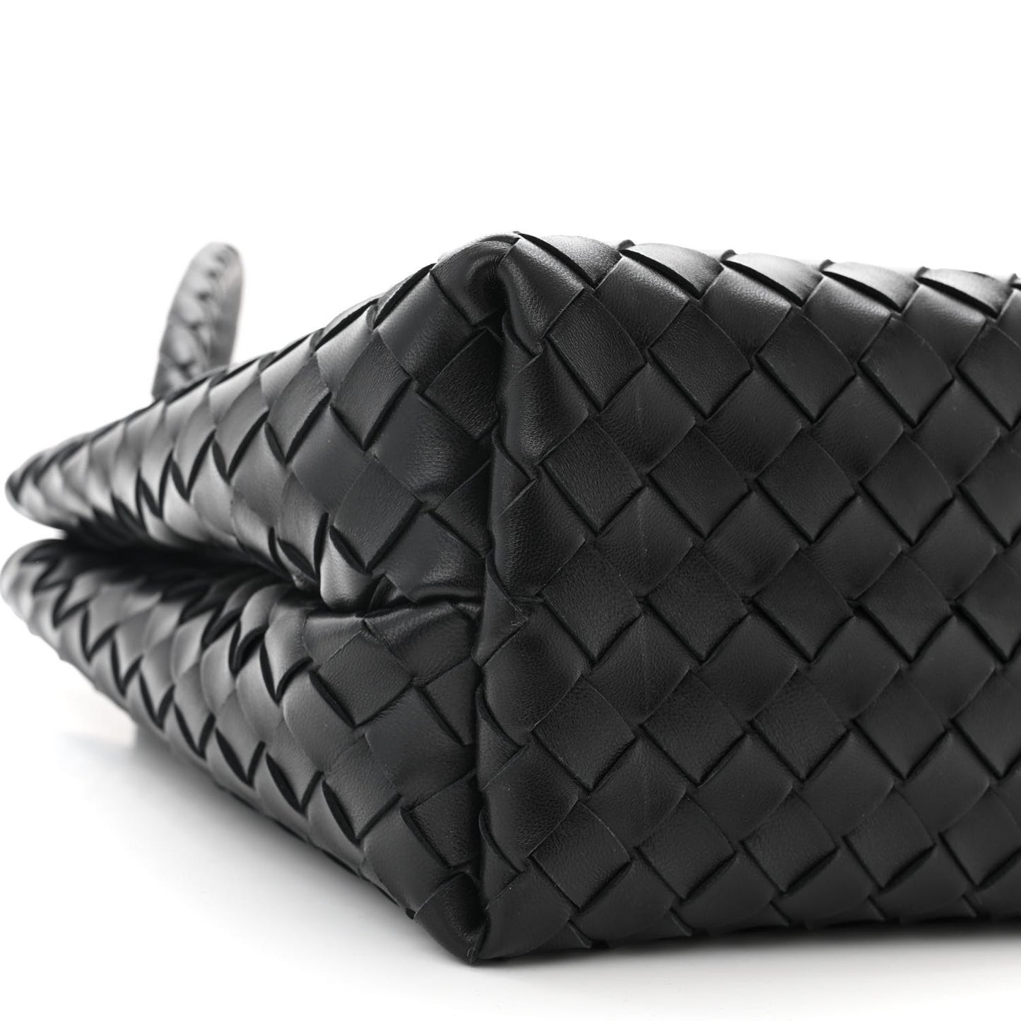 Nappa Intrecciato Medium Andiamo Shoulder Bag Black
