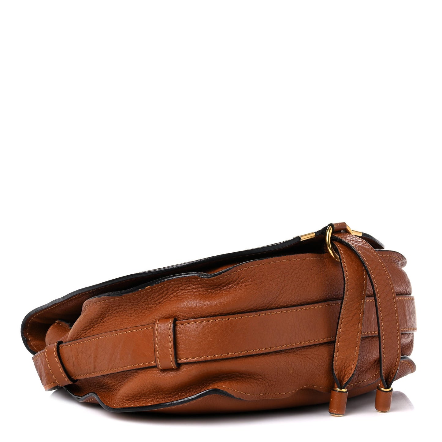 Calfskin Medium Marcie Round Crossbody Bag Tan