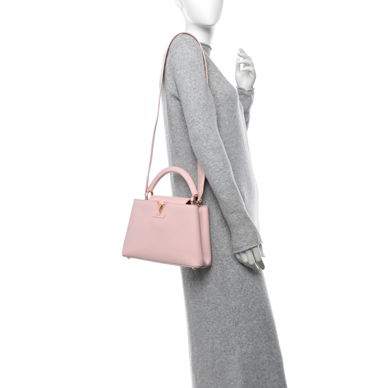 Louis Vuitton Taurillon Capucines BB Rose Jasmin 2 of 9