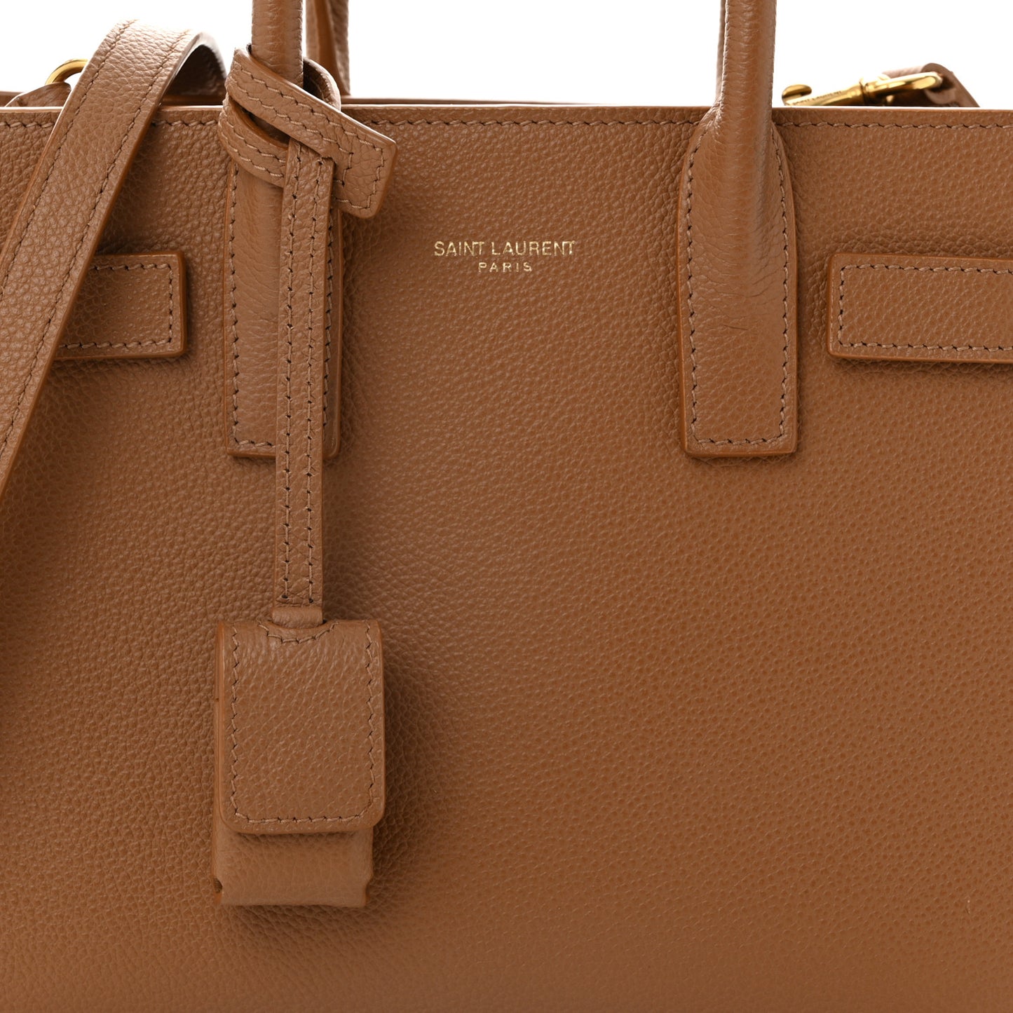 Grained Calfskin Nano Sac De Jour Cinnamon