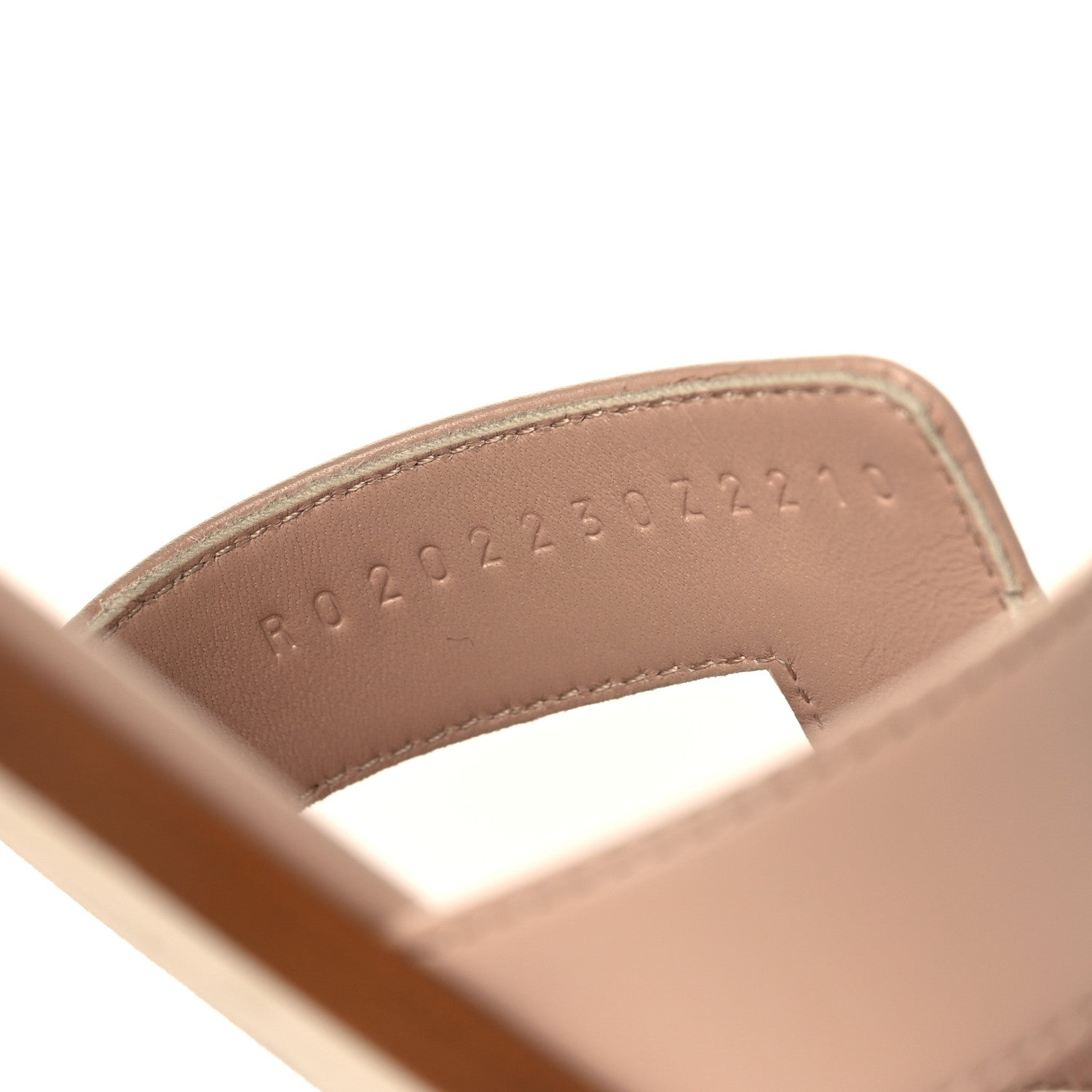 Hermes Box Calfskin Oran Sandals 37 Beige Nude 5 of 9