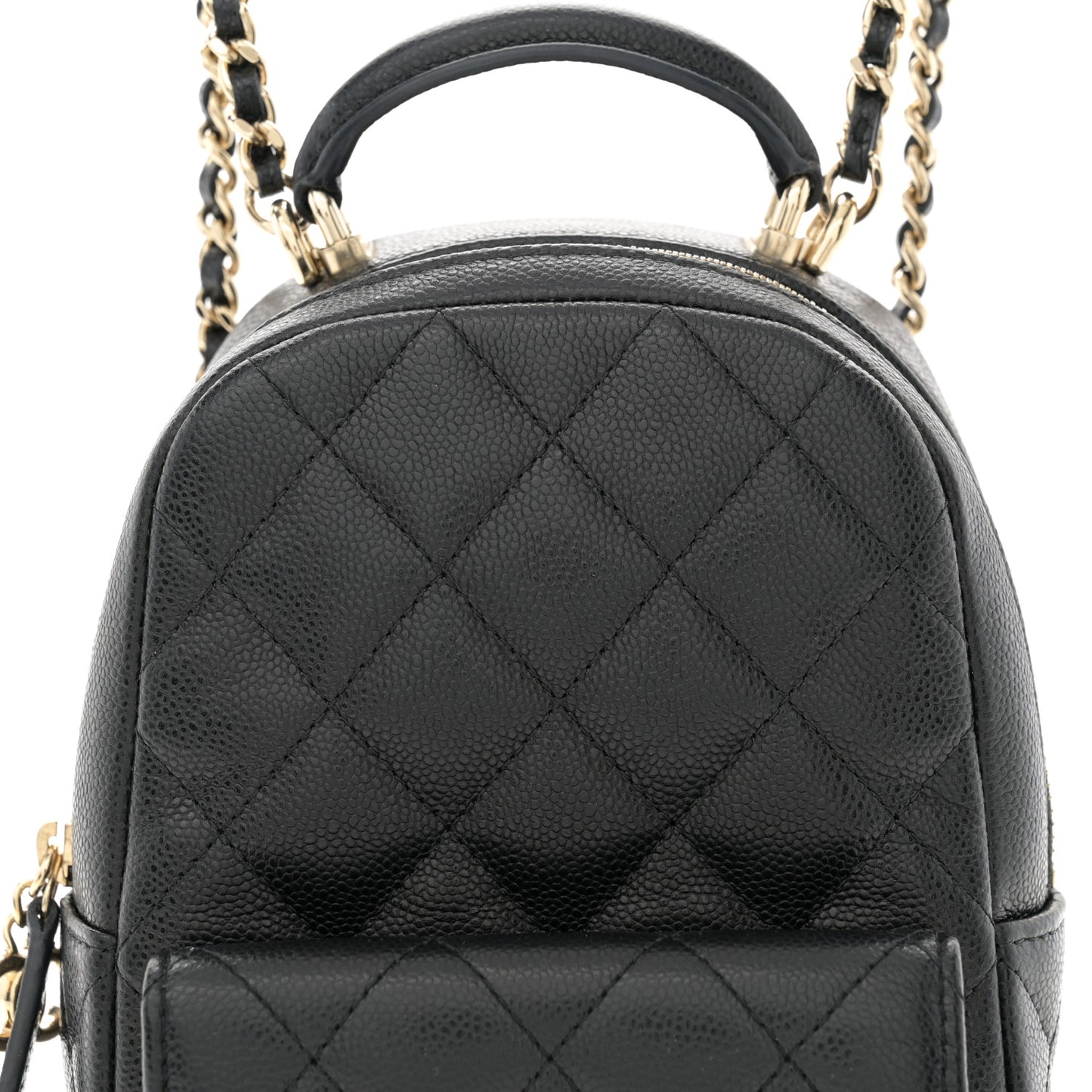 Caviar Quilted CC Mini Classic Backpack Black