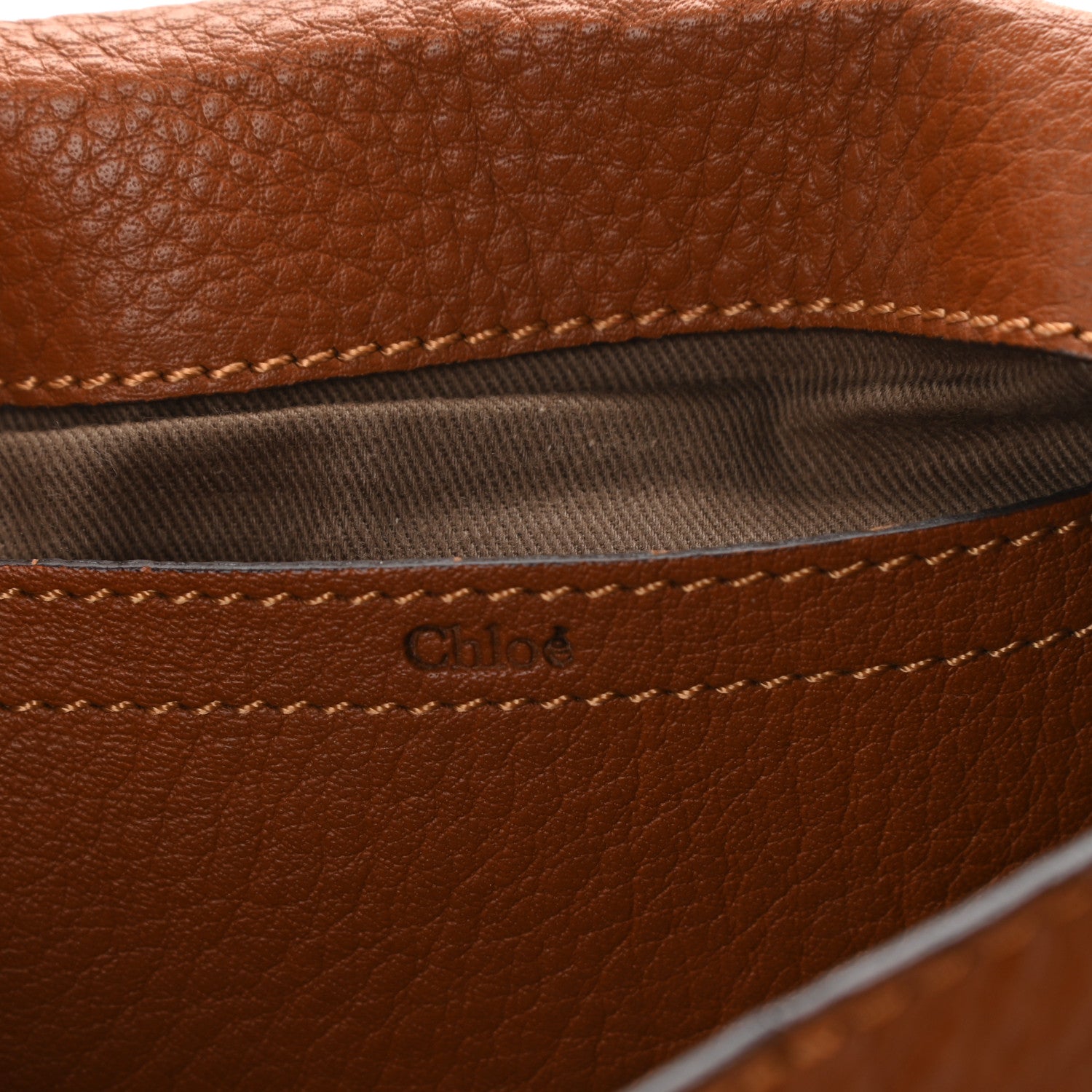 Chloe Calfskin Mini Marcie Round Crossbody Bag Tan 6 of 11