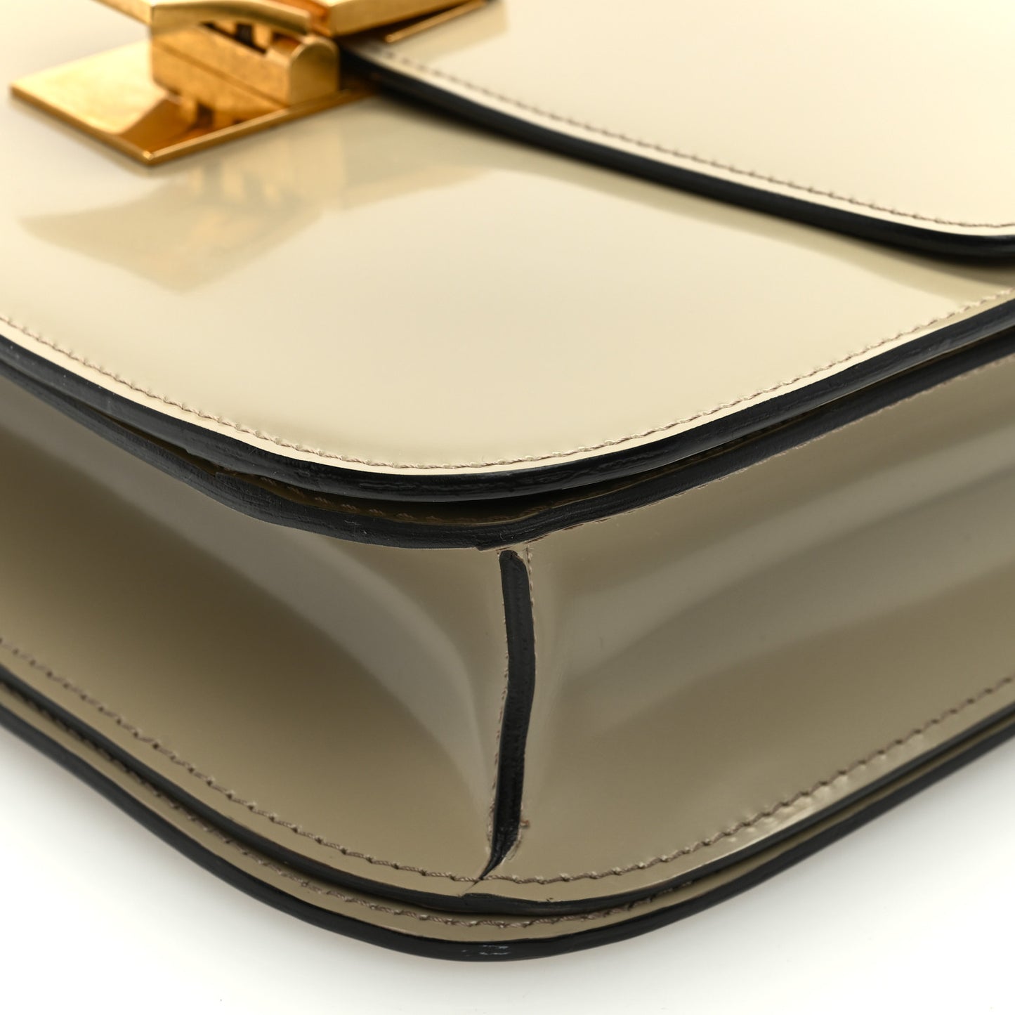 Spazzolato Calfskin Medium Classic Box Flap Bag Quartz