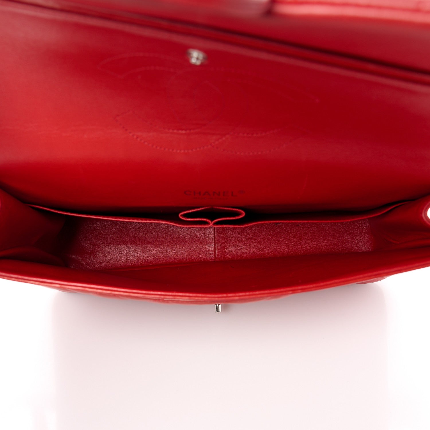 Chanel Lambskin Quilted Maxi Double Flap Red 5 of 13