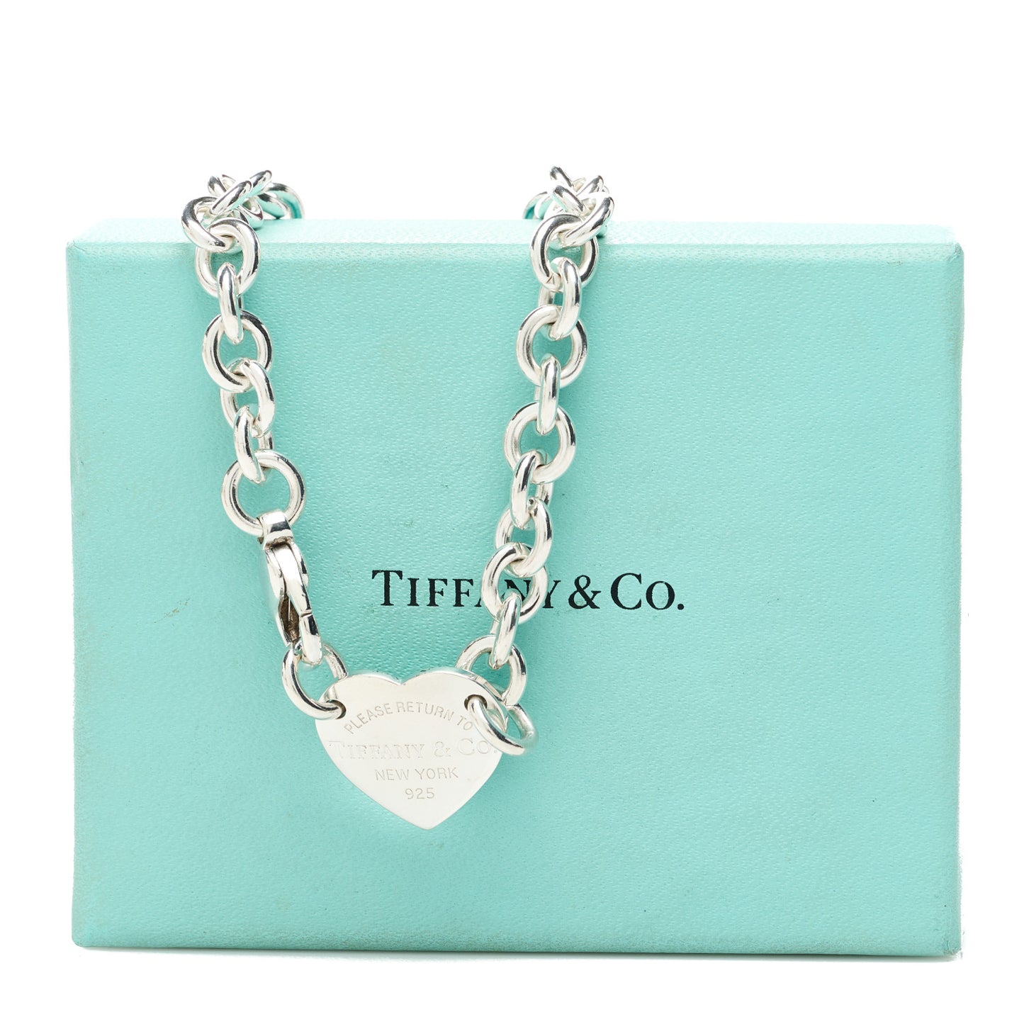 Sterling Silver Return to Tiffany Heart Tag Choker Necklace