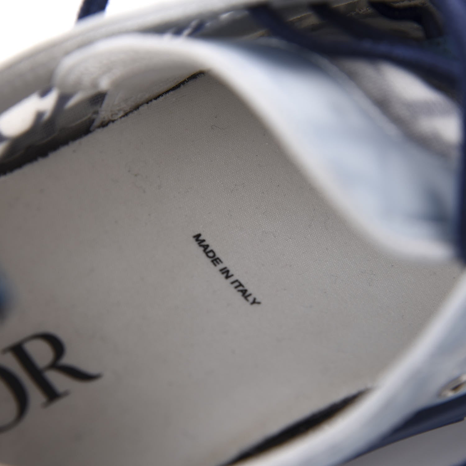 Christian Dior Technical Canvas Oblique Mens B23 Low Top Sneakers 42 White Blue 10 of 12