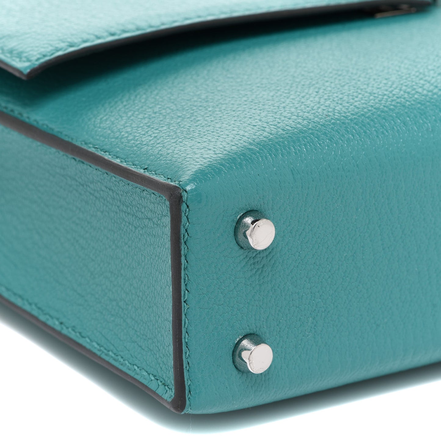 Chevre Mysore Mini Verrou Chaine Bag Bleu Paon