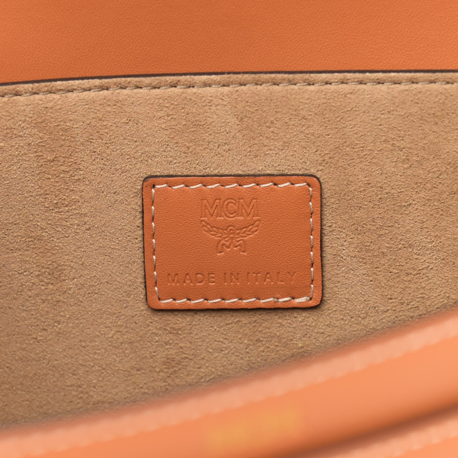 MCM Calfskin Small Mena Crossbody Bag Cognac 6 of 12
