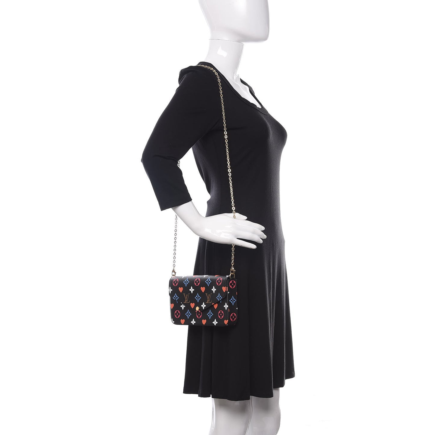 Game On Felicie Chain Wallet Black