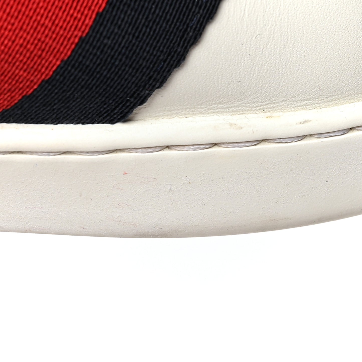 Calfskin Nappa Web LOVED Embroidered Mens Ace Sneakers 9 White Red Flame Notte