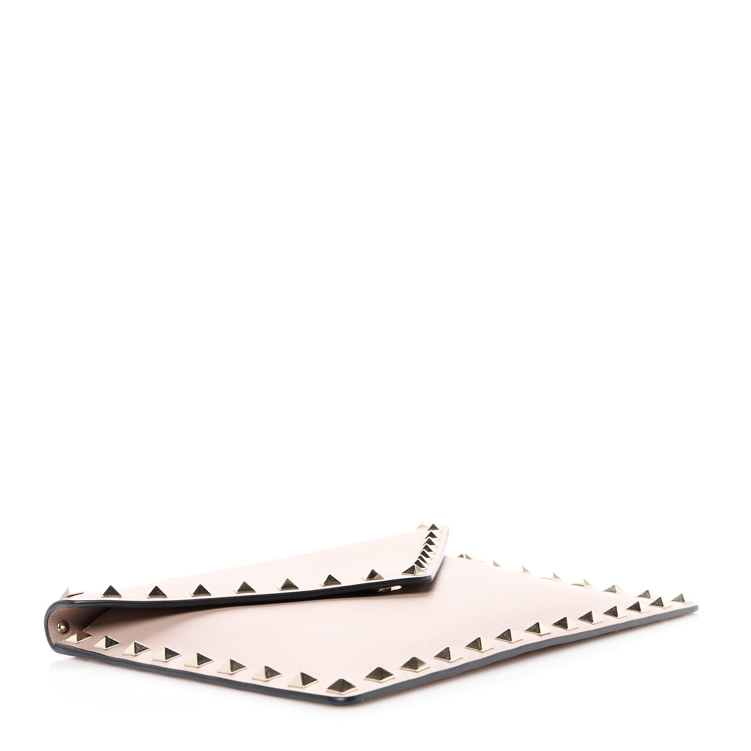 Valentino Garavani Vitello Medium Rockstud Envelope Flat Wristlet Pouch Poudre 4 of 9