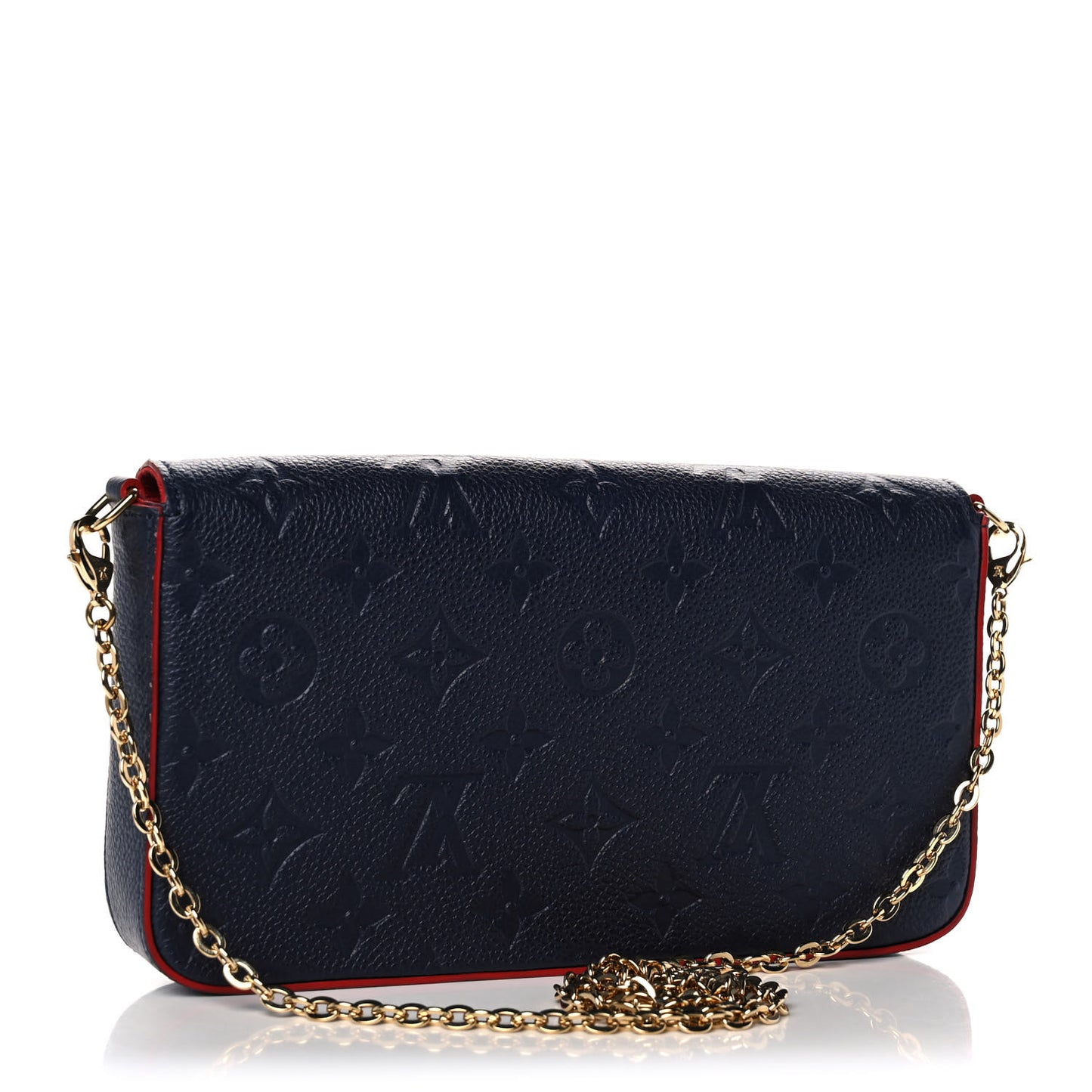 Empreinte Pochette Felicie Chain Wallet Marine Rouge