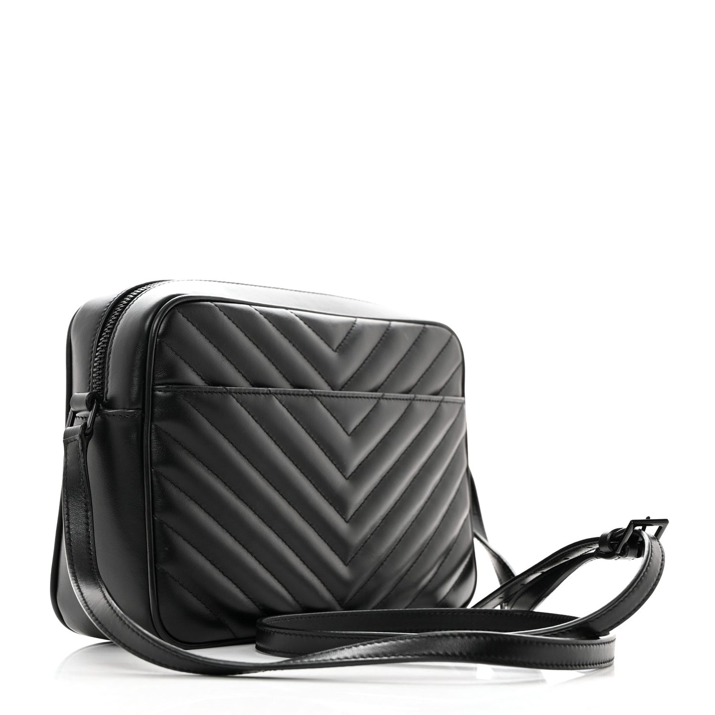 Calfskin Matelasse Monogram Monochrome Lou Camera Bag Black