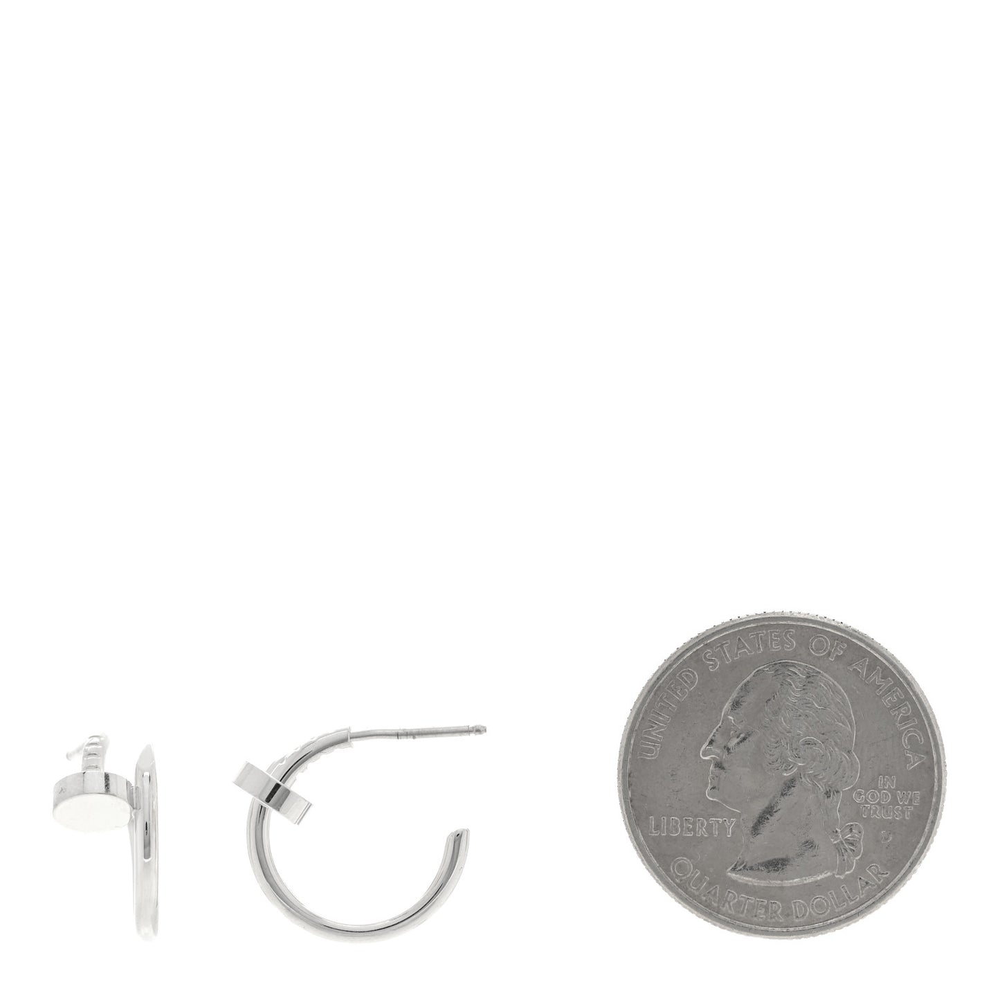 18K White Gold Juste Un Clou Hoop Earrings