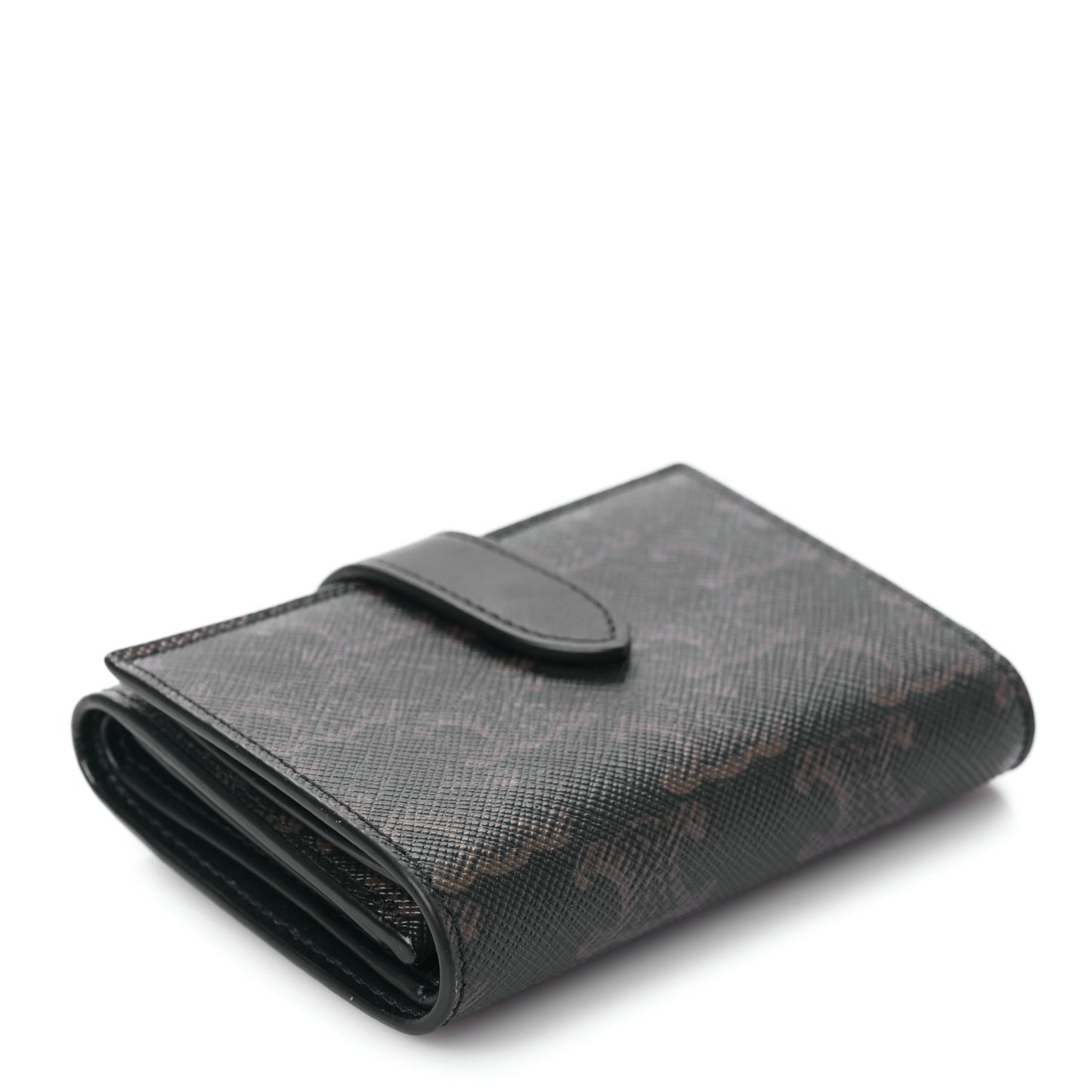 Canvas Triomphe Medium Strap Wallet Black