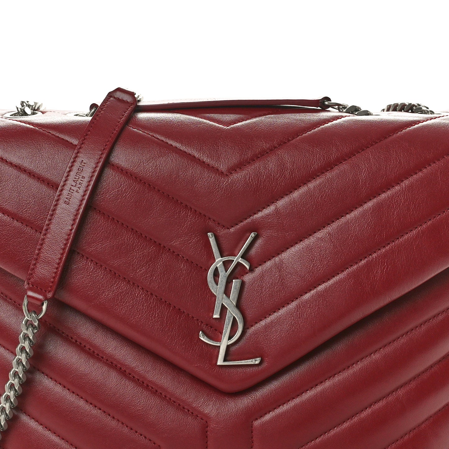 Calfskin Y Quilted Monogram Medium Loulou Chain Satchel Palissandre