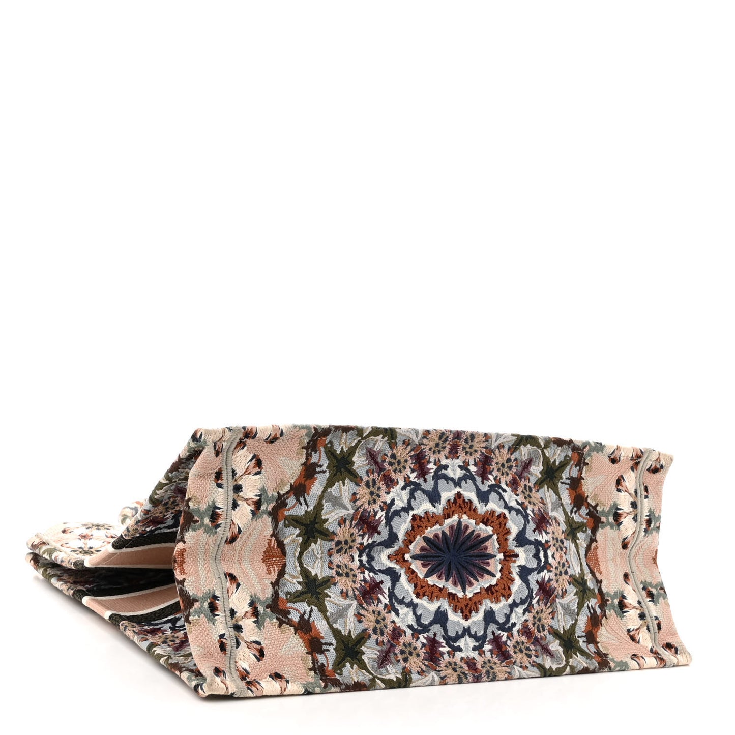 Canvas Embroidered Large KaleiDioroscopic Book Tote Multicolor