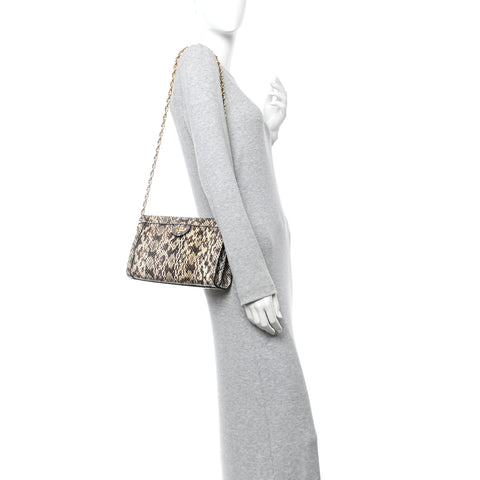 Snakeskin GG Small Ophidia Chain Shoulder Bag Roccia