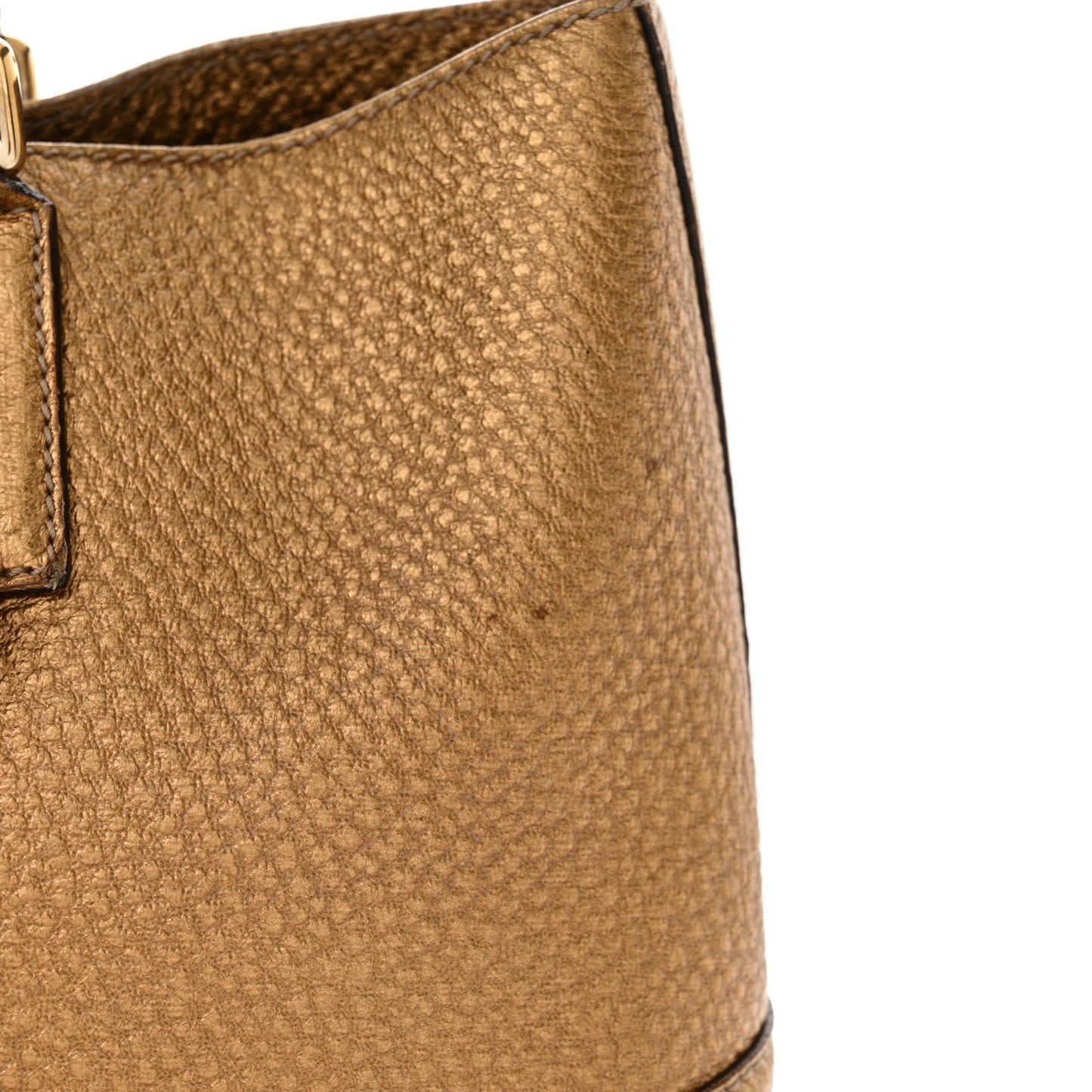 Metallic Calfskin Medium Hasler Tote Bronze