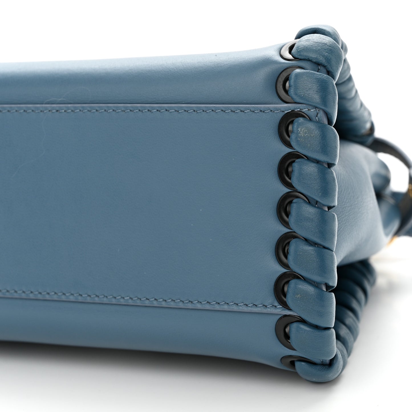 Nappa Lace Up Mini Peekaboo Iconic Satchel Cobalto