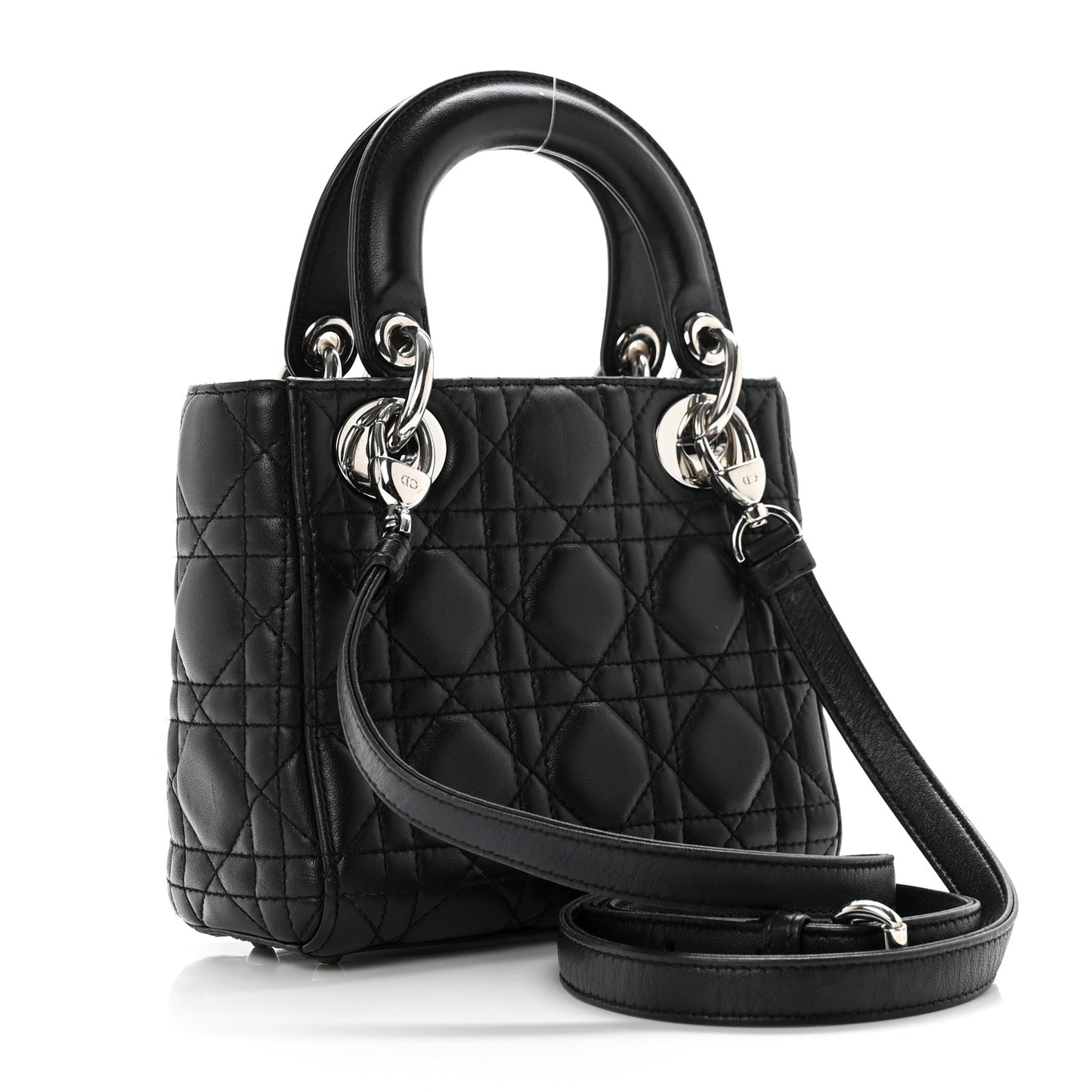 Lambskin Cannage Mini Lady Dior Black