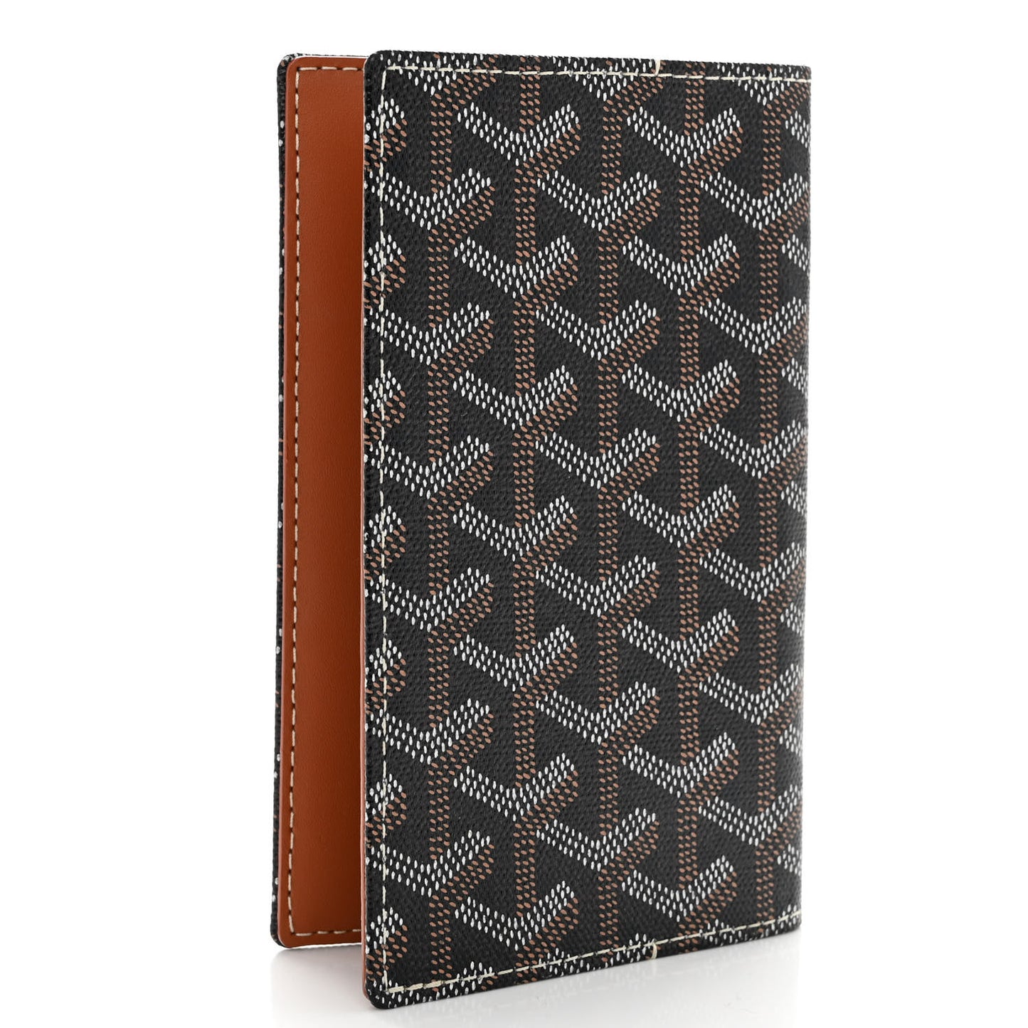 Goyardine Grenelle Passport Wallet Black Gold