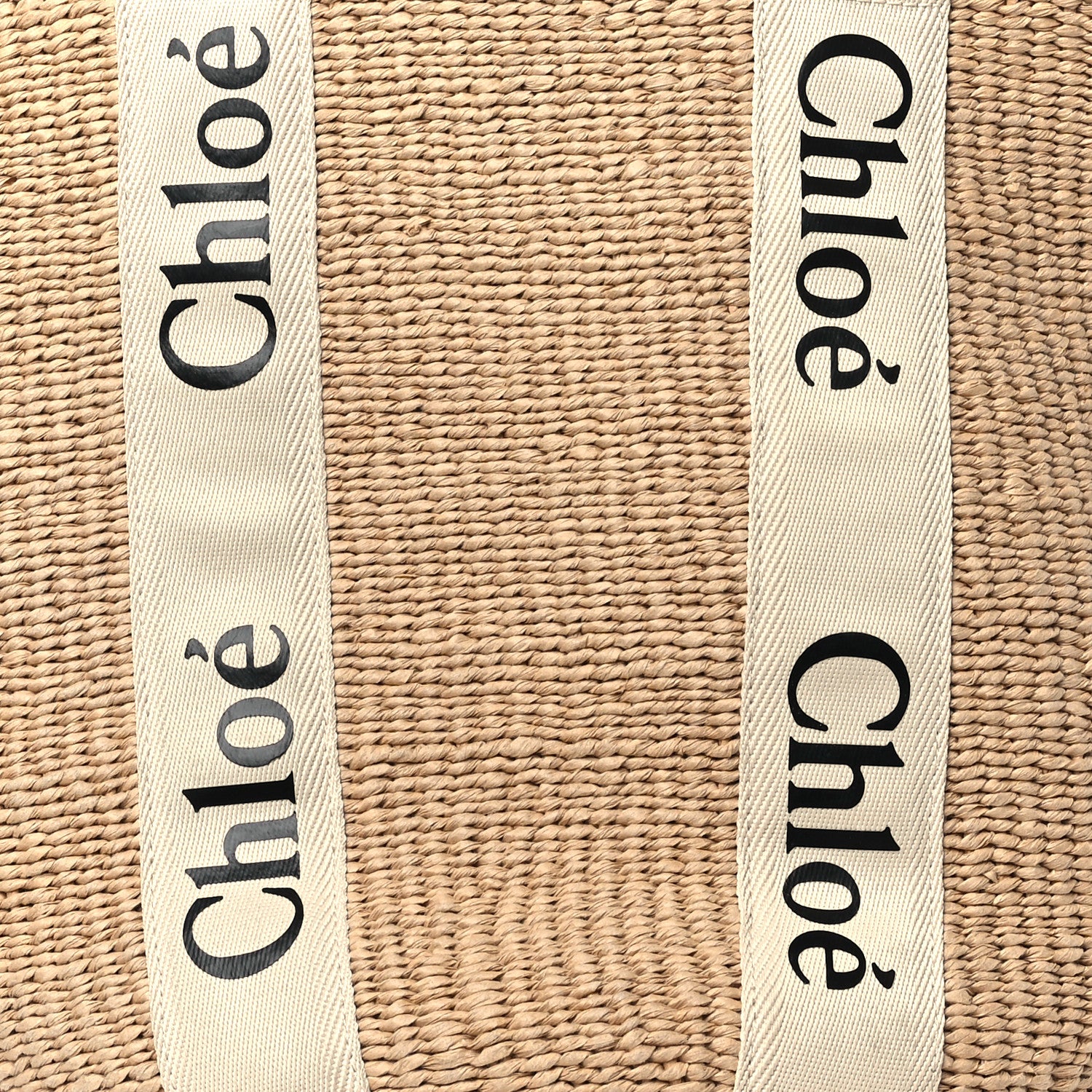 Chloe Raffia Large Woody Basket Bag White 7 of 11