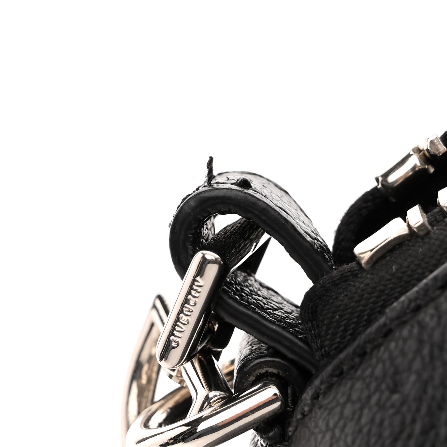 Sugar Goatskin Striped Mini Antigona Black