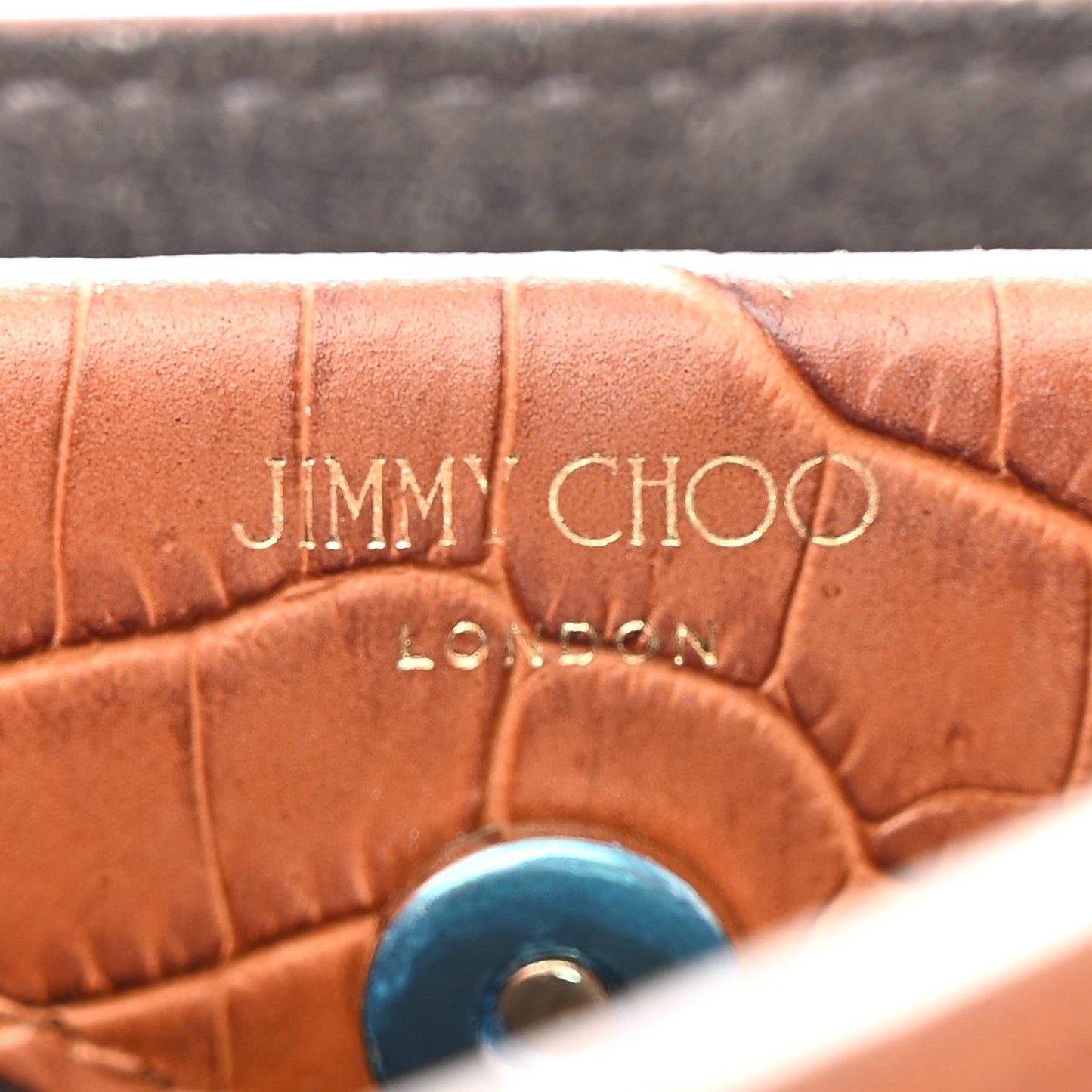 Calfskin Crocodile Embossed Mini Varenne Top Handle Tan