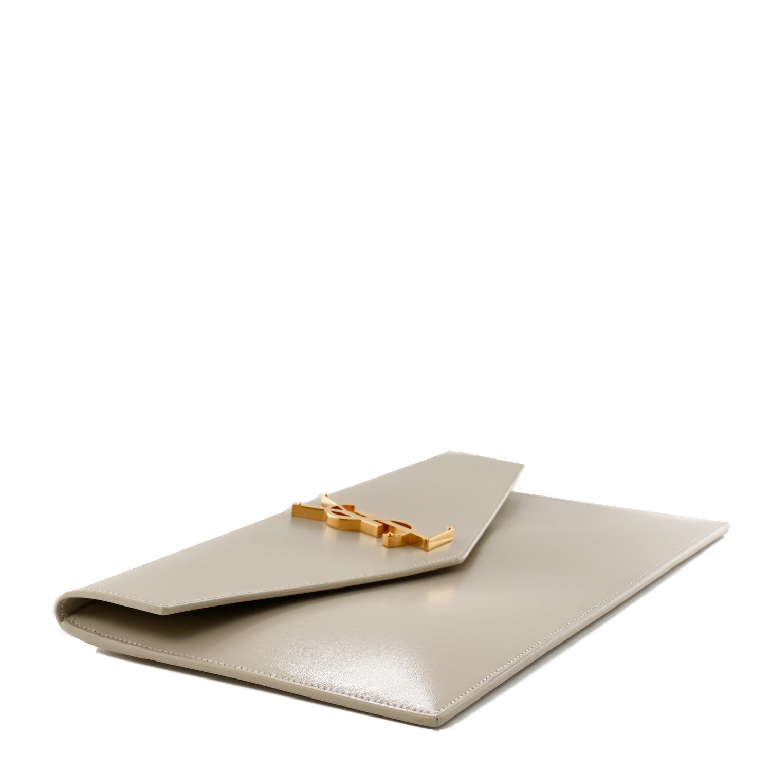 Saint Laurent Smooth Shiny Calfskin Uptown Pouch Crema Soft 4 of 8
