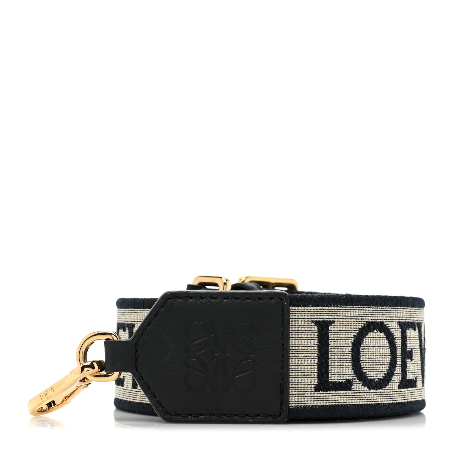 Calfskin Jacquard Anagram Strap Black