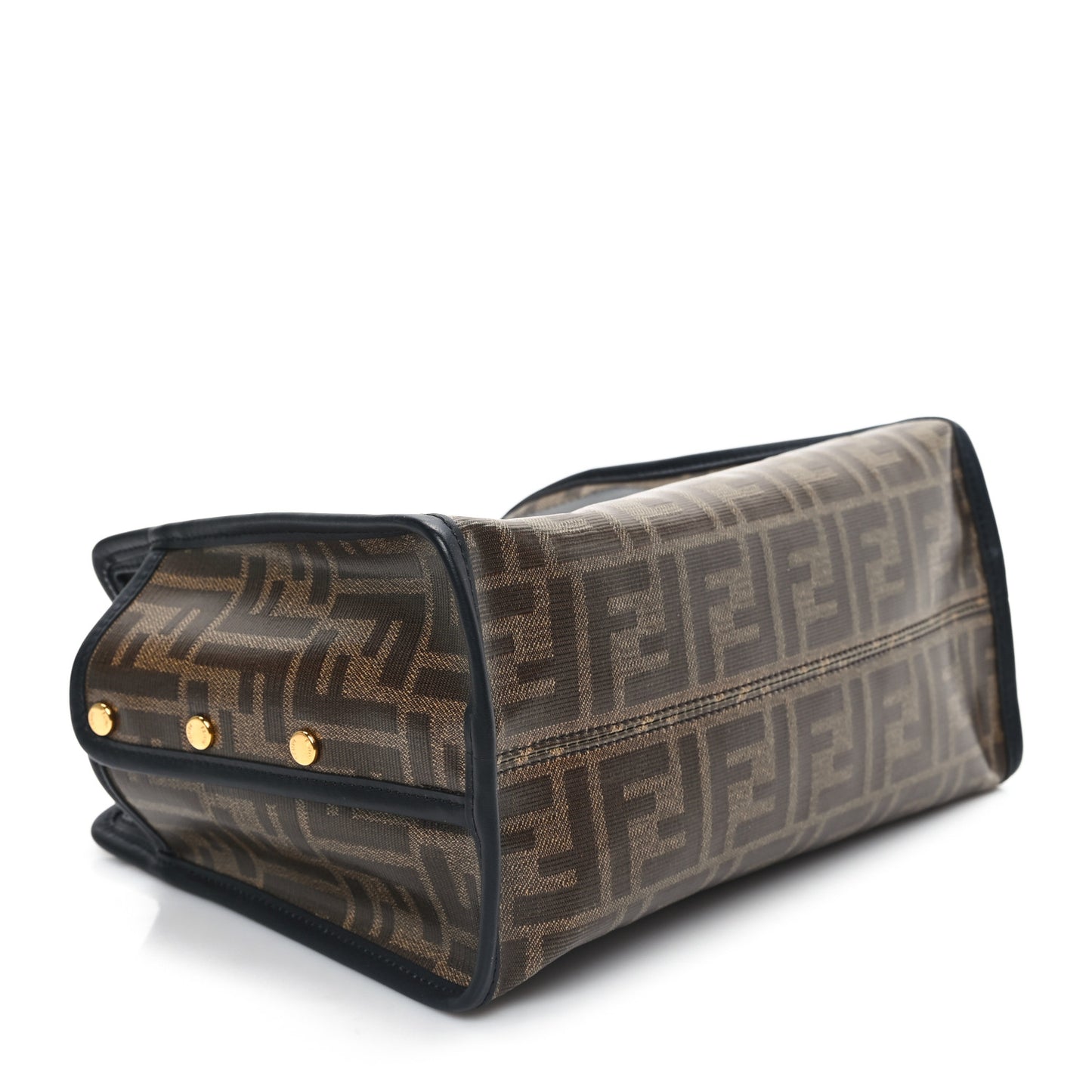 Glazed Fabric Vitello Century FF 1974 Stamp Patch Mini Peekaboo Defender Cover Mogano Panna Black