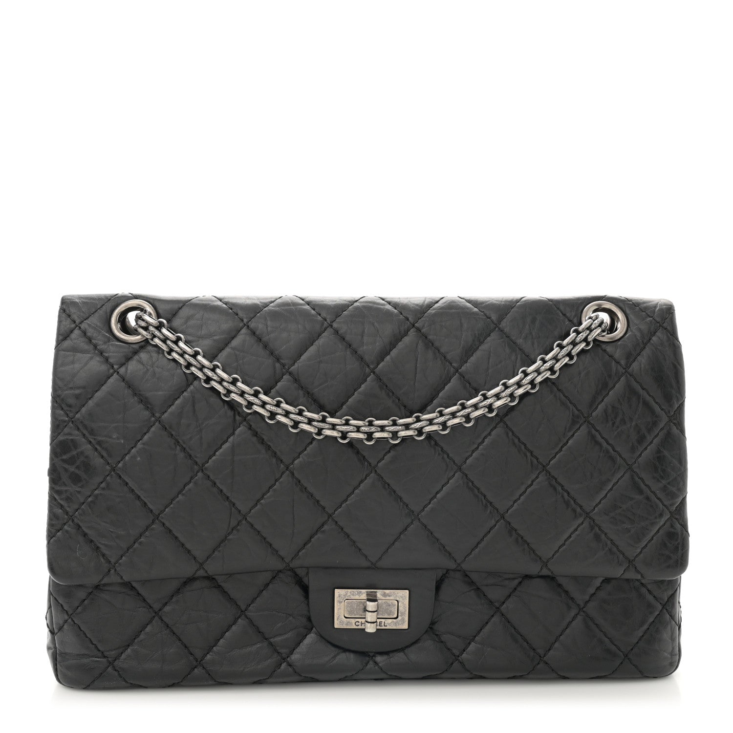 Chanel Aged Calfskin Quilted 2.55 Reissue 226 Flap Black 1 of 14